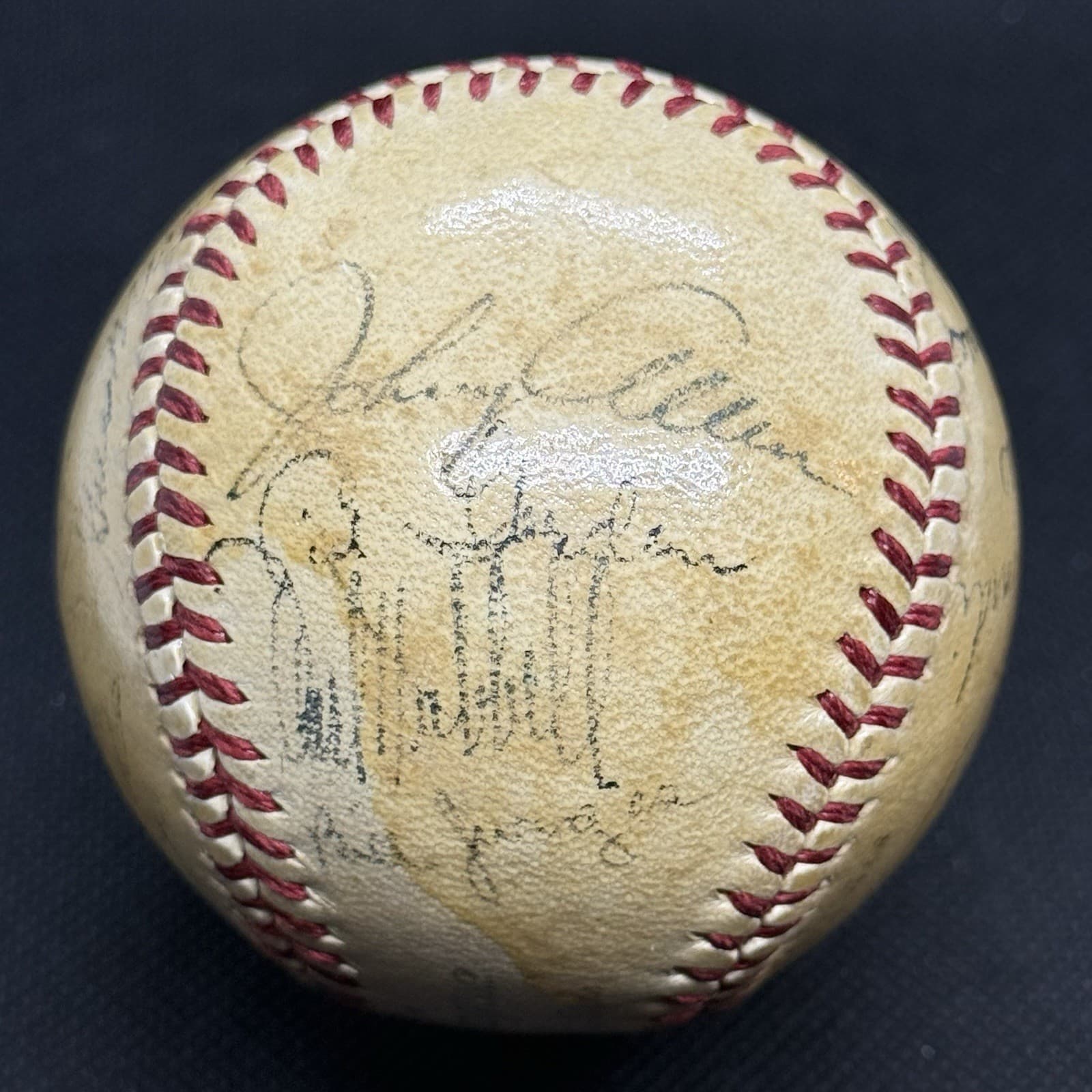 Mel Ott Joe Medwick 1943 New York Giants Team Signed Baseball JSA LOA HOF - image 6