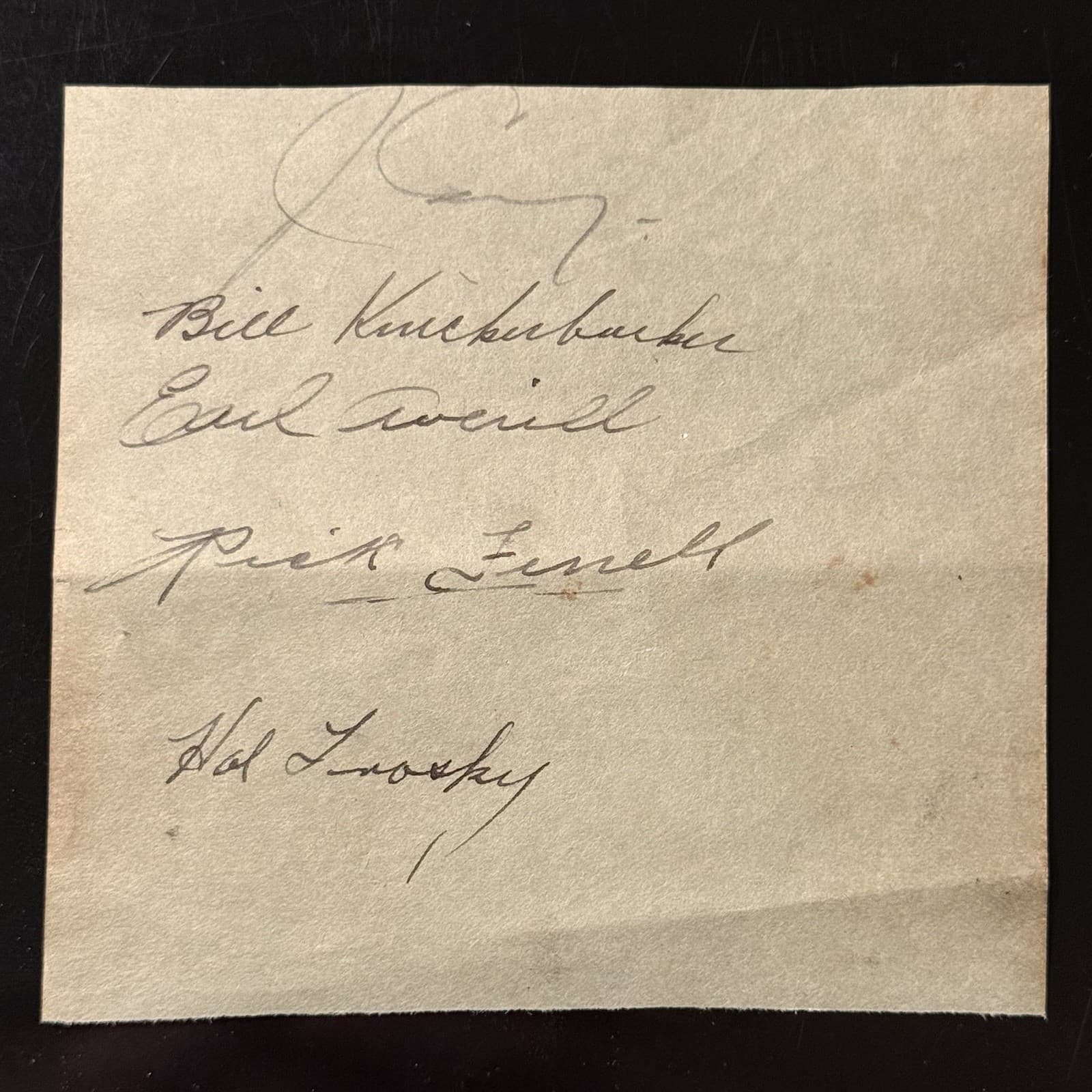 Tom Yawkey Signed Album Page 4x4 HOF Boston Red Sox Owner Cut, Not Index Card - image 2