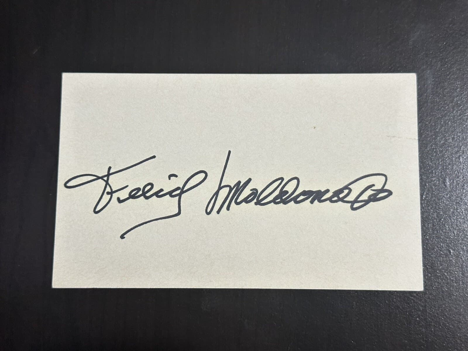 Felix Maldonado Signed Index Card 3x5 Boston Red Sox Scout Coach Manager MILB