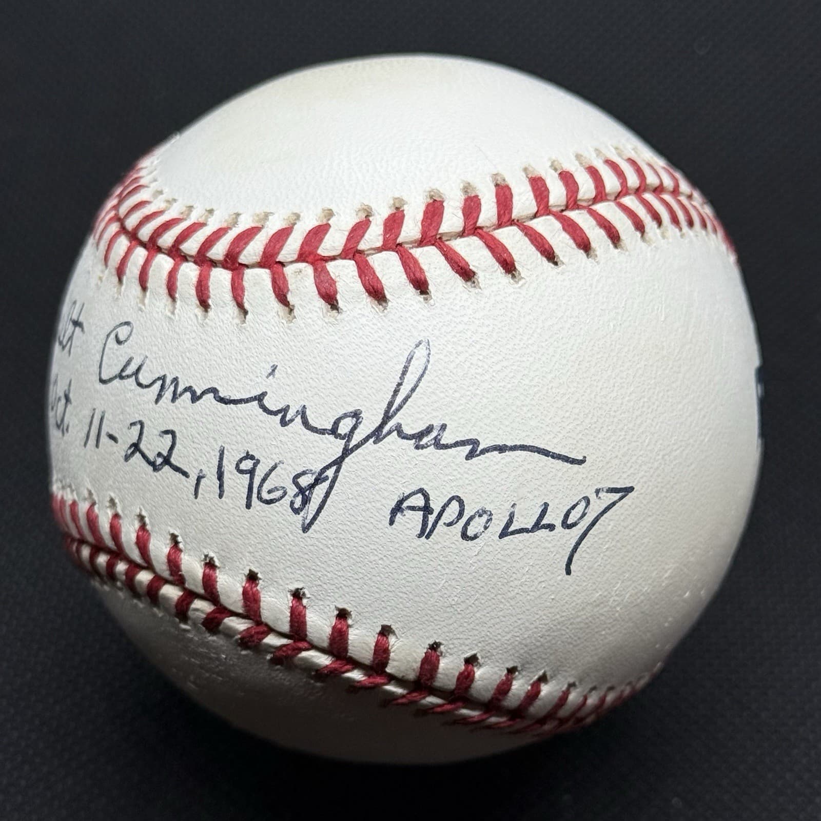 Walt Cunningham Apollo 7 Signed Baseball Astronaut Moon Walter - image 2