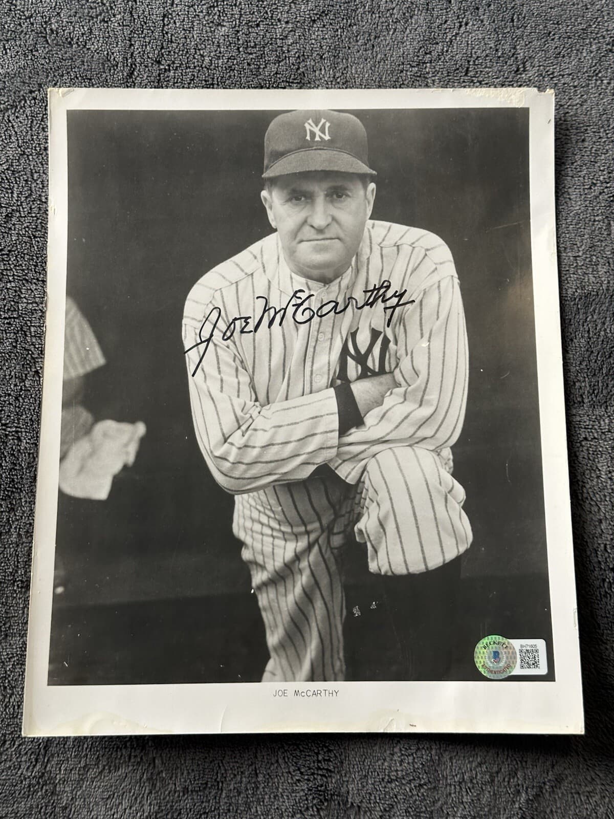 Joe McCarthy Signed 8x10 Photo Beckett COA New York Yankees HOF