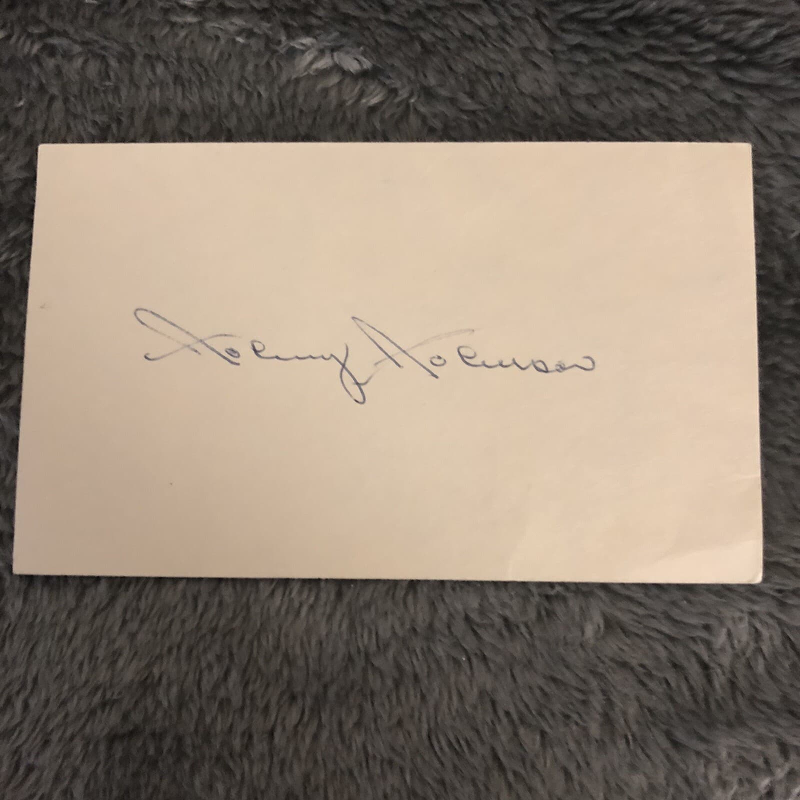 John Johnny Johnson Signed Index Card New York Yankees