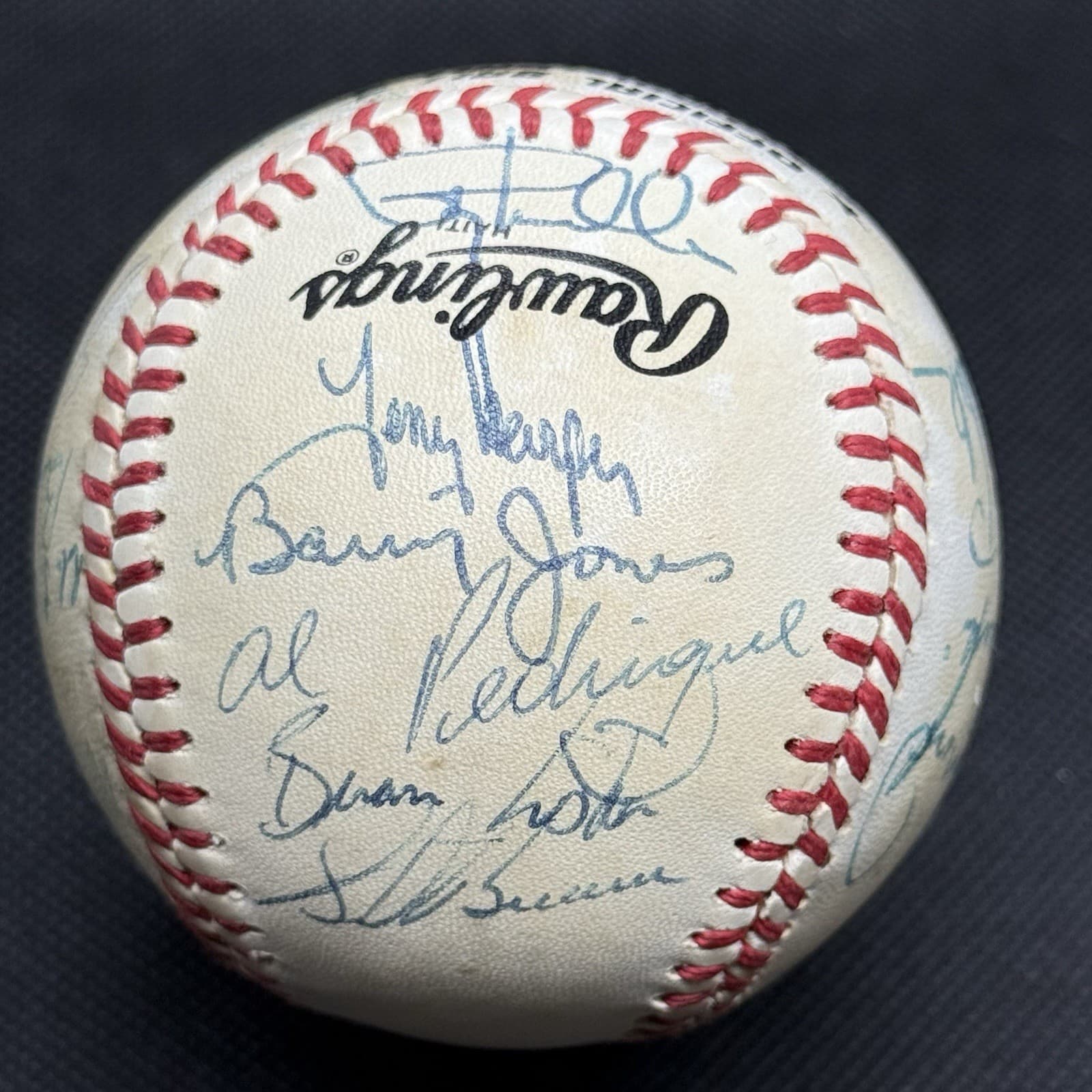 EARLY BARRY BONDS 1987 Pittsburgh Pirates Team Signed Baseball JSA LOA - image 3