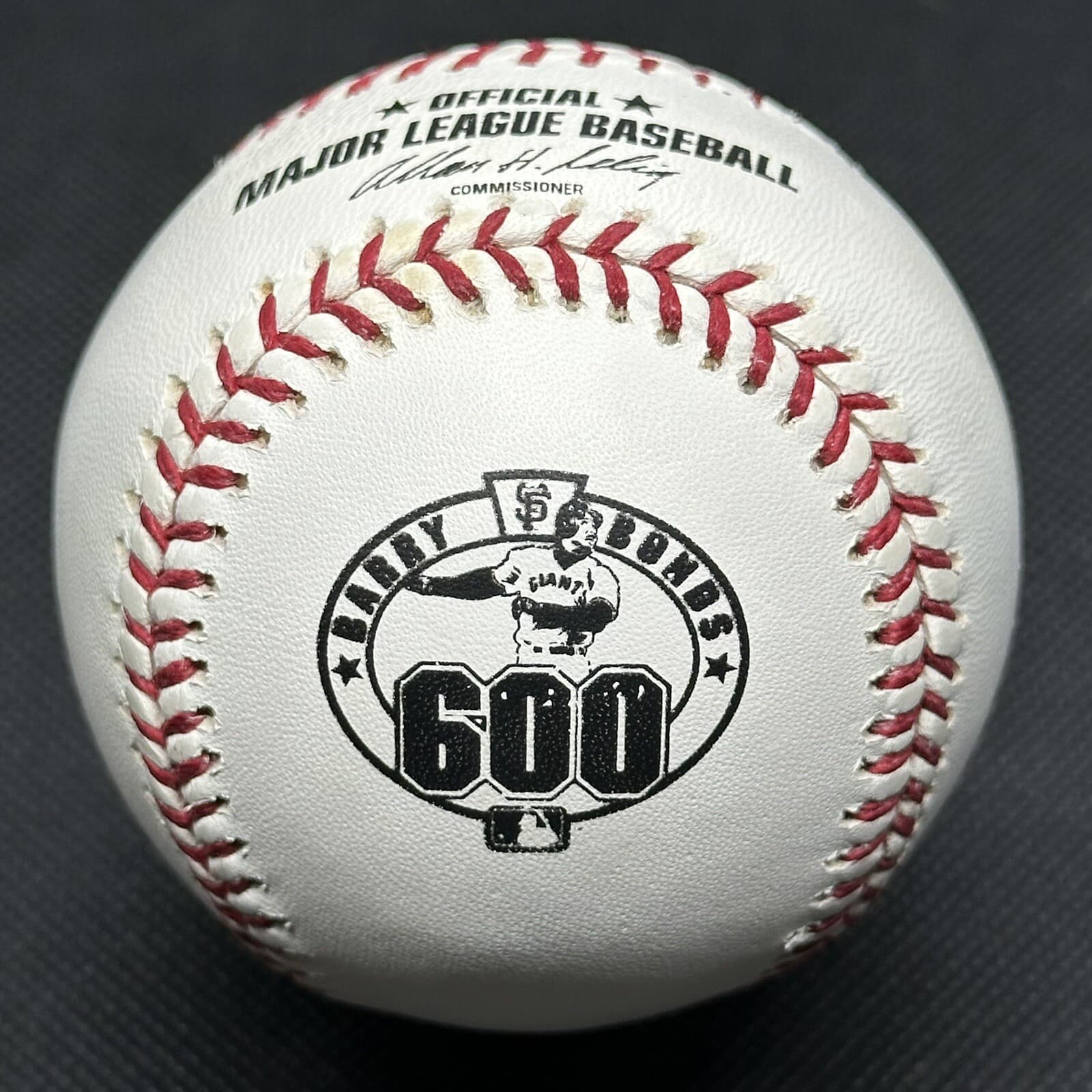 Barry Bonds 600th Home Run Rawlings Official Logo Baseball Commemorative Giants