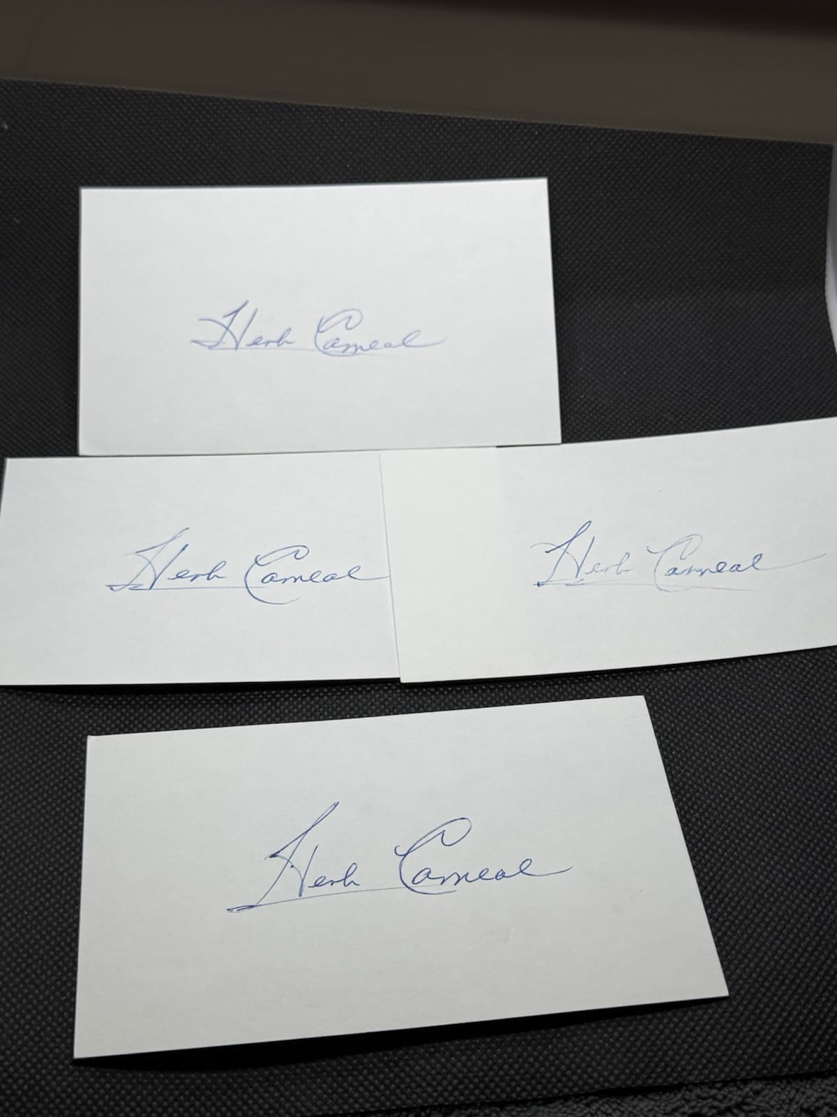 Herb Carneal Signed Index Card 3x5 Broadcaster HOF Minnesota Twins - image 3