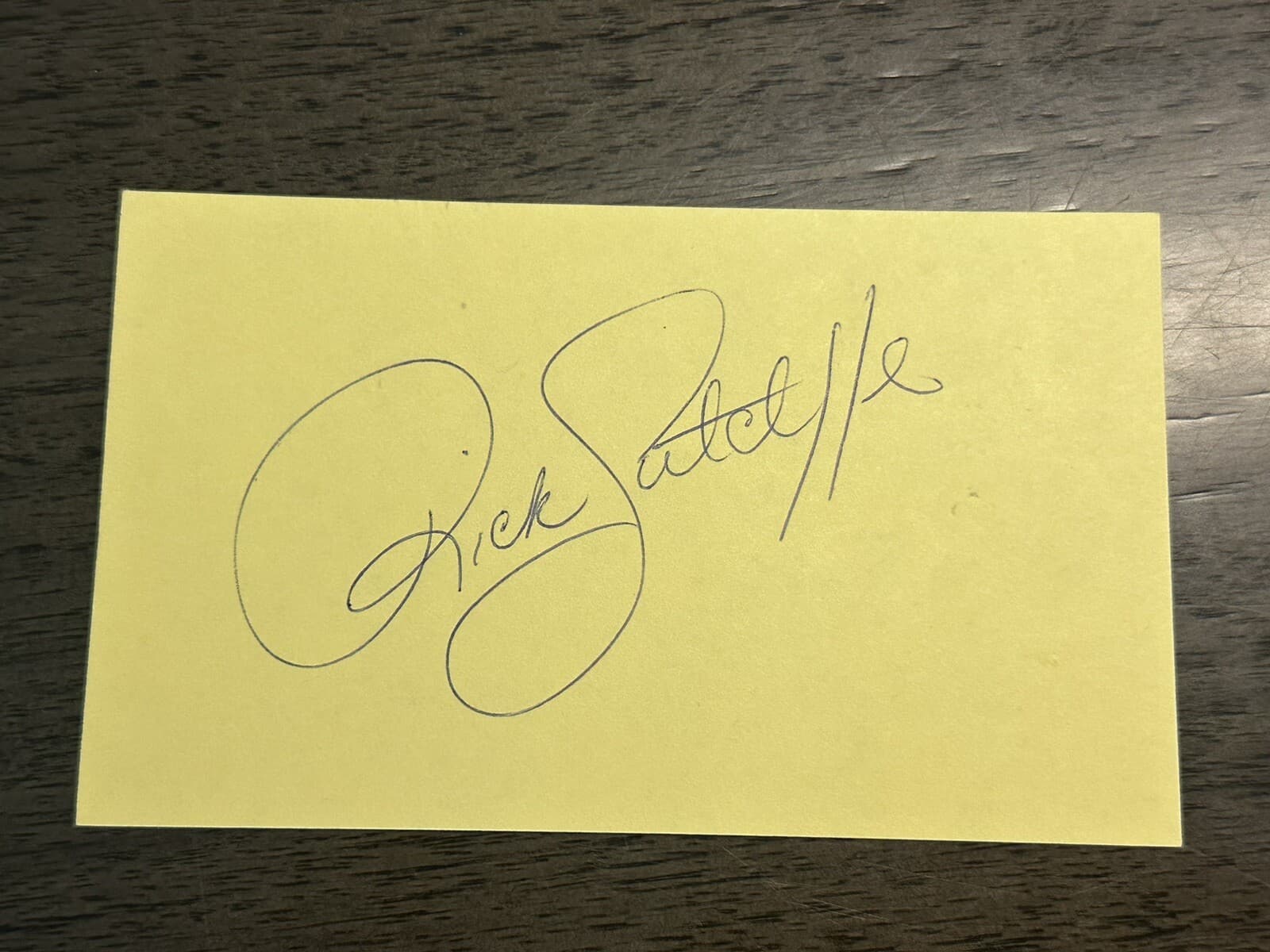 Rick Sutcliffe Signed Index Card 3x5 20 Game Winner Cleveland Indians Cubs