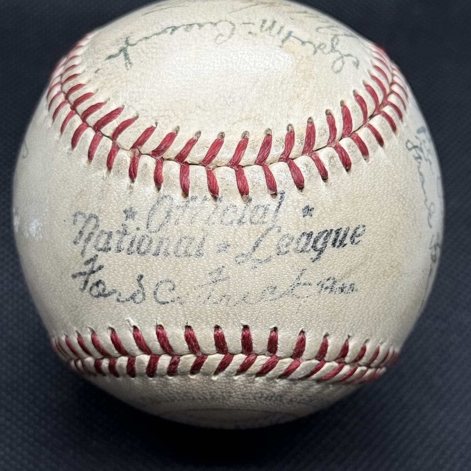 1951 Pittsburgh Pirates Team Signed Baseball Ralph Kiner Danny Murtaugh JSA LOA  - image 6