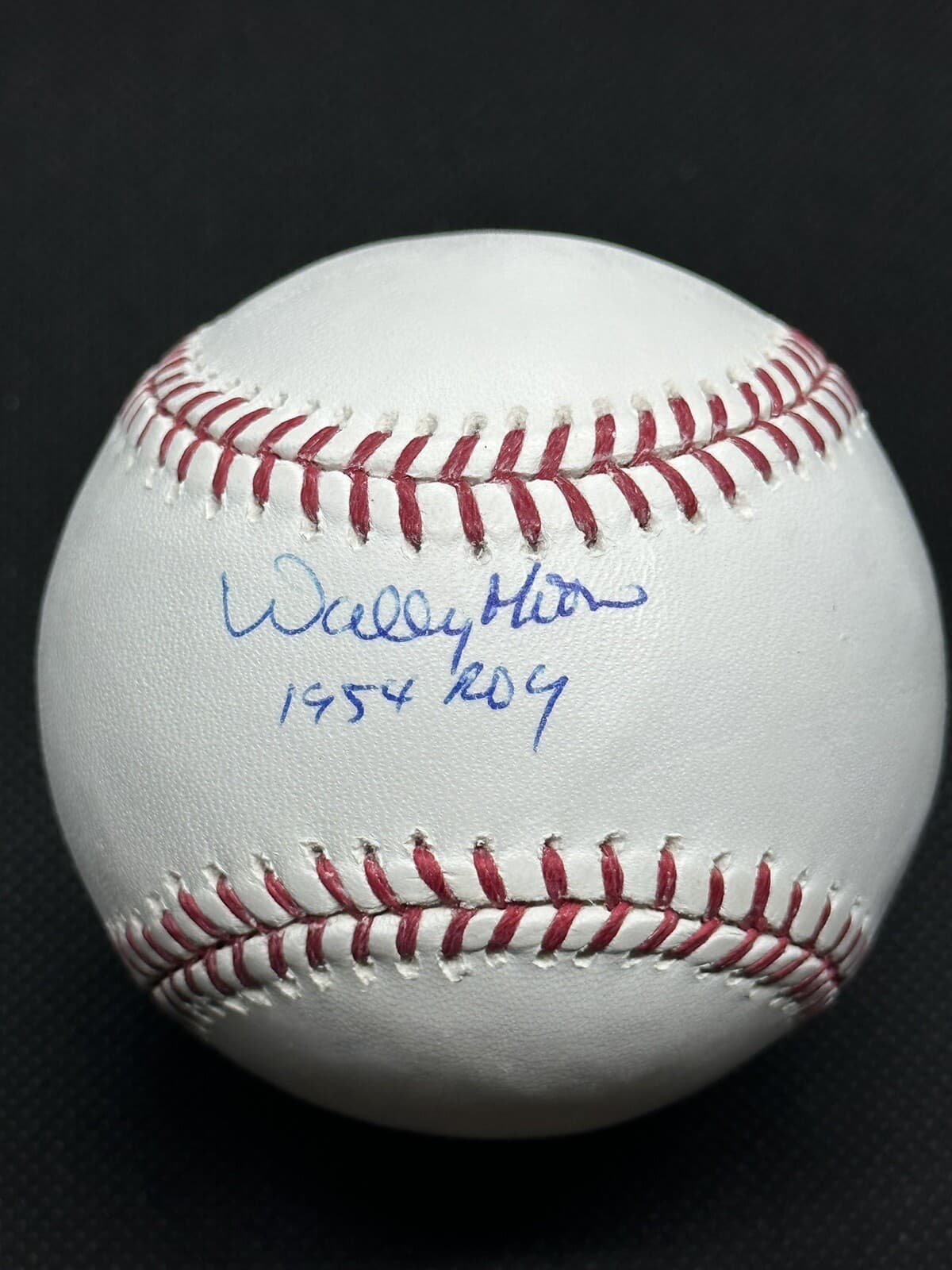 Wally Moon 1954 NL ROY Signed Baseball Los Angeles Dodgers Cardinals Steiner COA