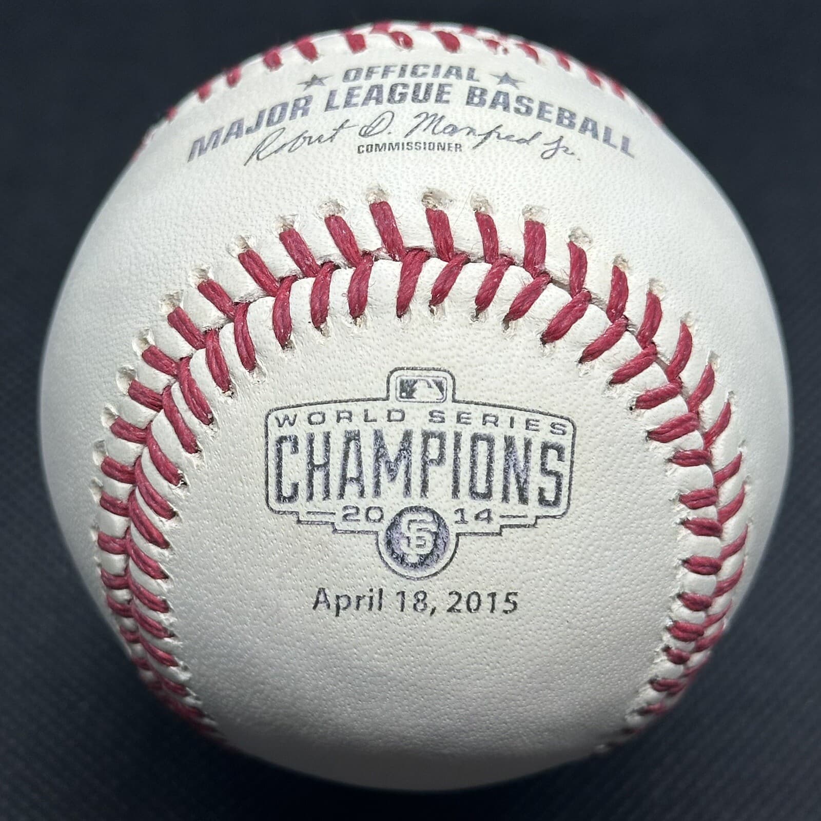 2014 San Francisco Giants World Series Champions Rawlings Logo Baseball RARE