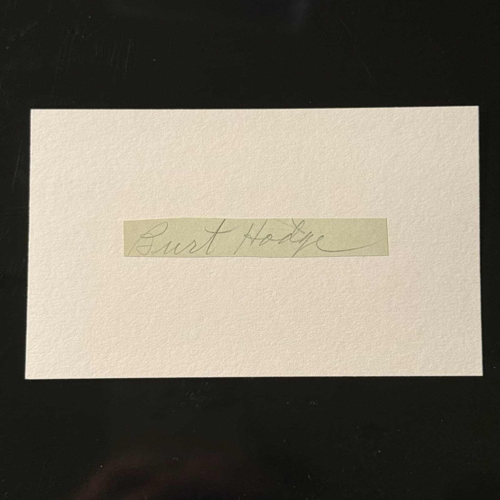 Burt Hodges Signed Index Card Cut Auto 3x5 JSA LOA 42 Philadelphia Phillies RARE