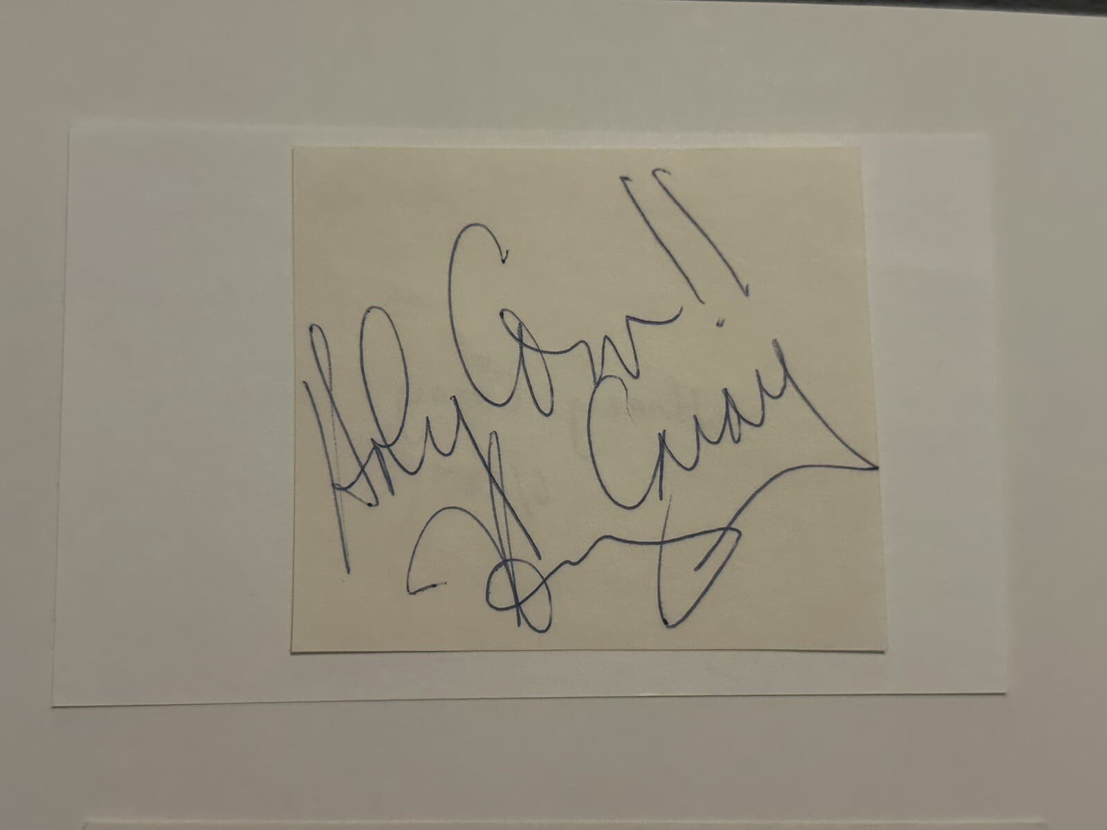 Harry Caray Signed Index Card 3x5 Cut JSA LOA Chicago Cubs HOF