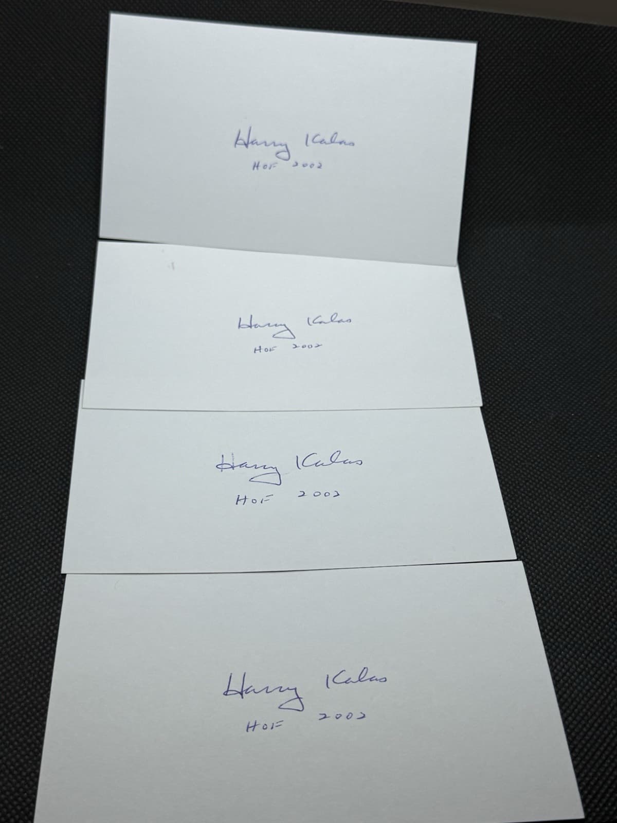 Harry Kalas HOF 2002 Signed Index Card 3x5 Broadcaster HOF Philadelphia Phillies - image 3