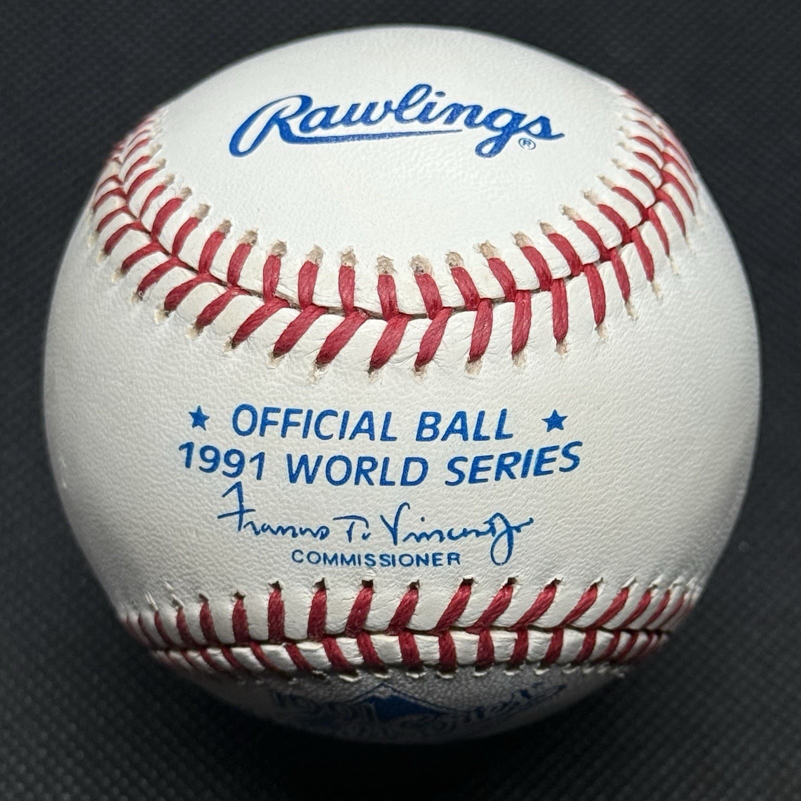 Kirby Puckett Signed 1991 World Series Logo Baseball JSA LOA Minnesota Twins HOF - image 2