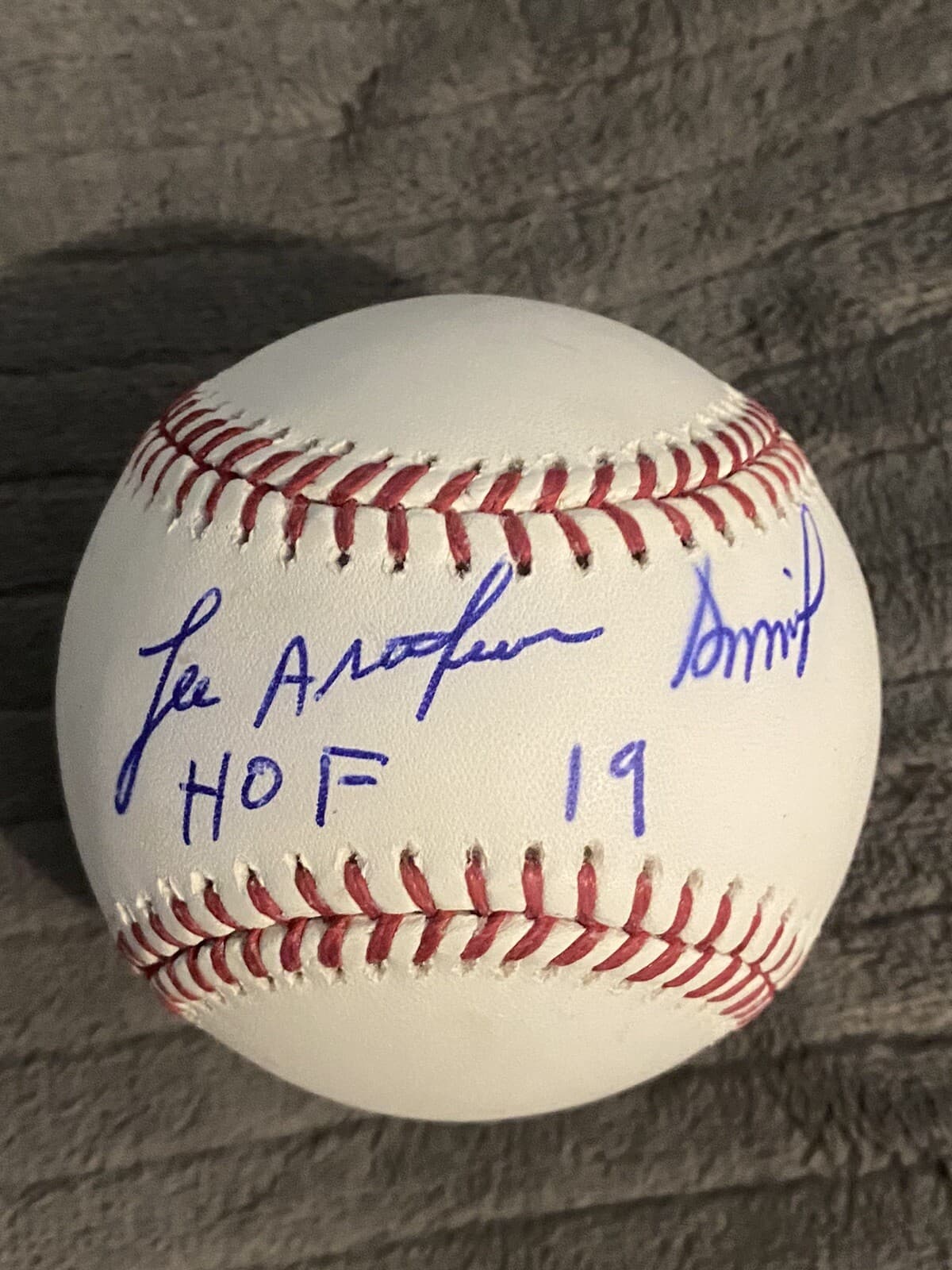 Lee Arthur Smith Full Name Signed Baseball HOF 2019 Inscribed Chicago Cubs