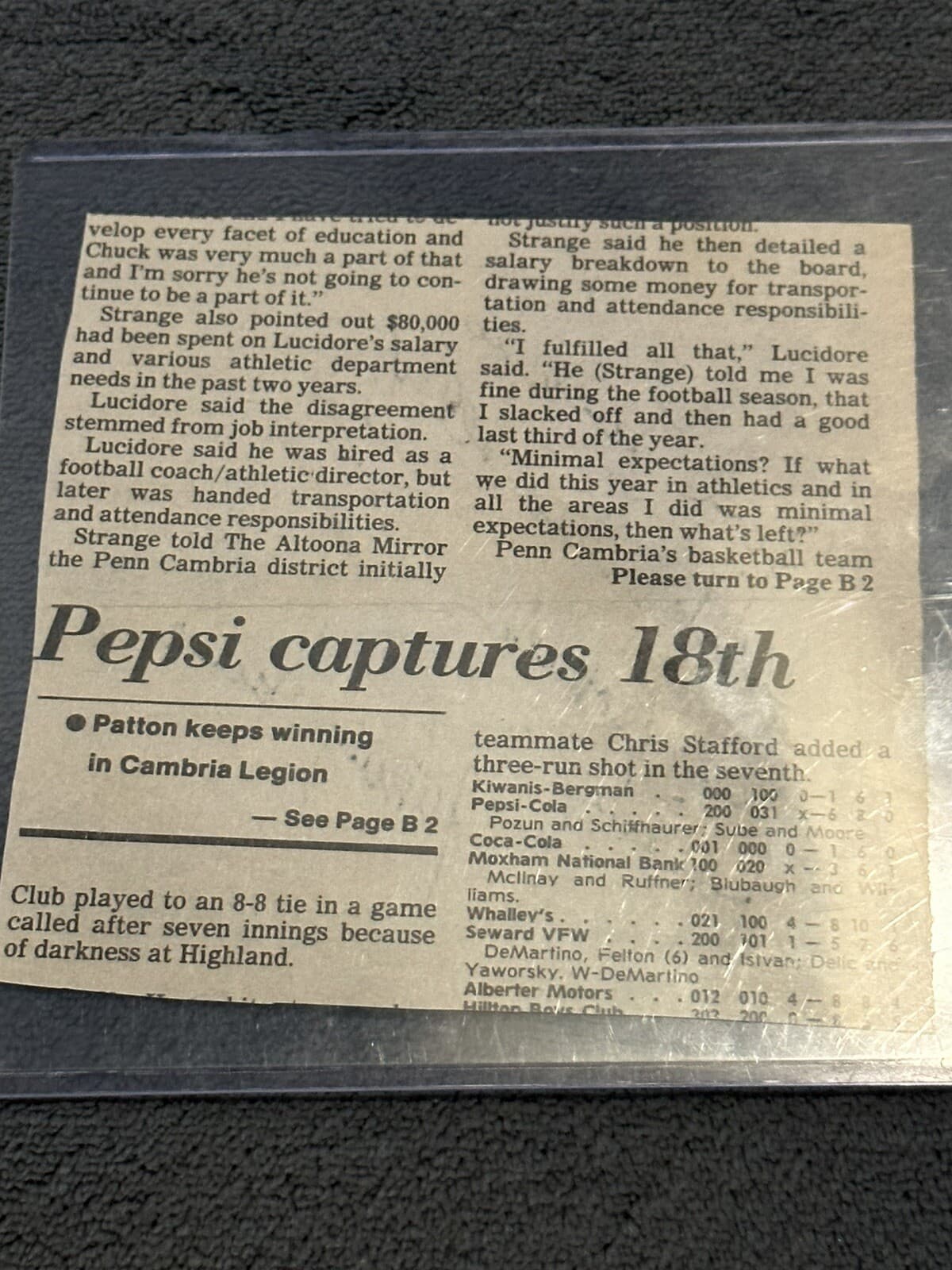 Johnny Sauer Signed 4x4 Newspaper Photo University of Pittsburgh Broadcaster JSA - image 2