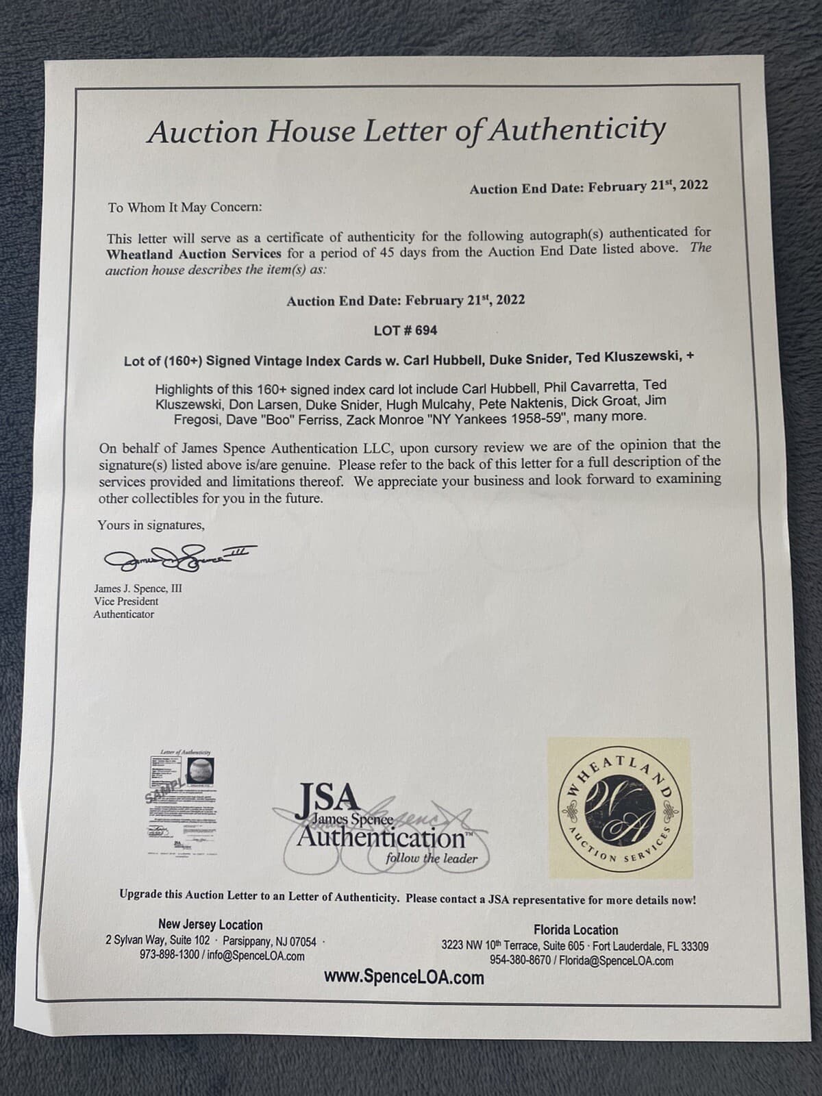 Paul Derringer Signed Index Card JSA LOA Cincinnati Reds RARE HOF? - image 3