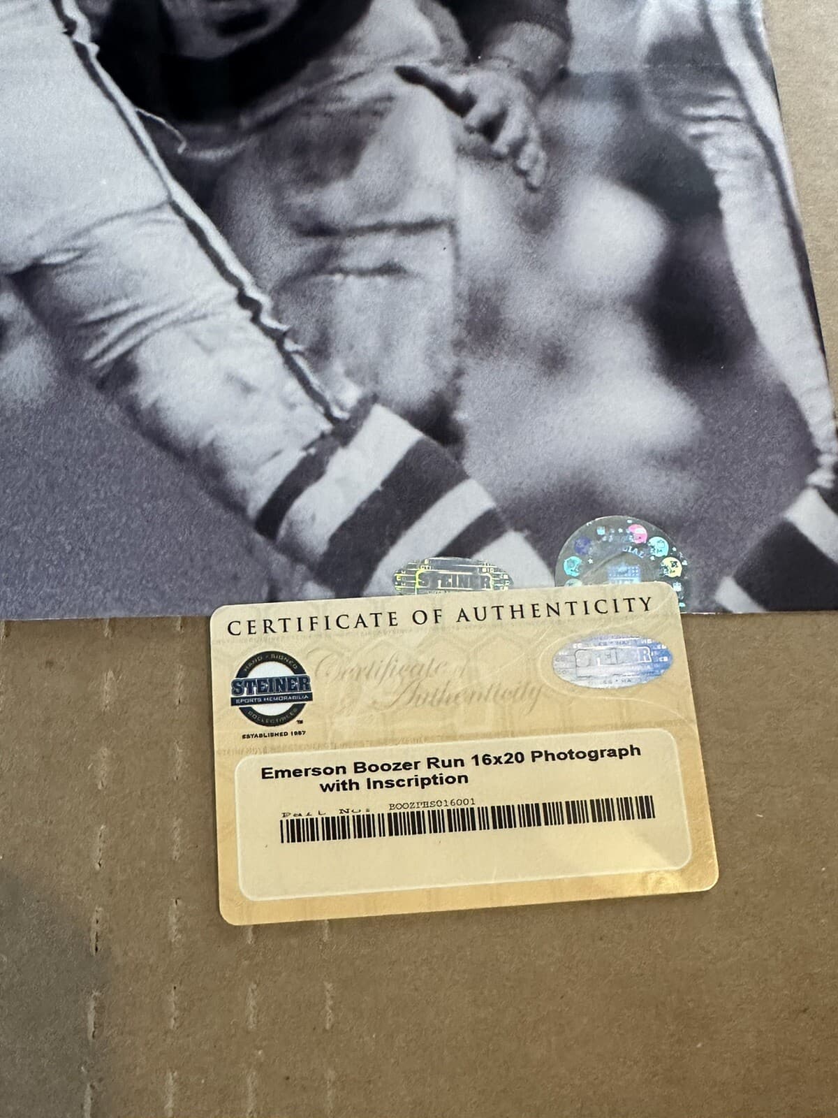 Emerson Boozer Don't Drop The Ball Signed 16x20 Photo New York Jets Steiner COA - image 3