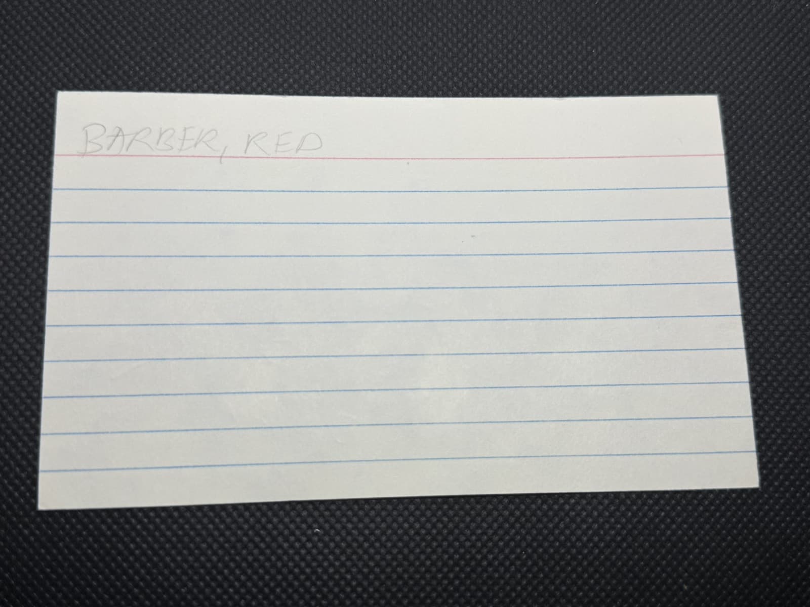 Lot of 10 Red Barber Signed Index Card 3x5 Broadcaster HOF Yankees Dodgers - image 3