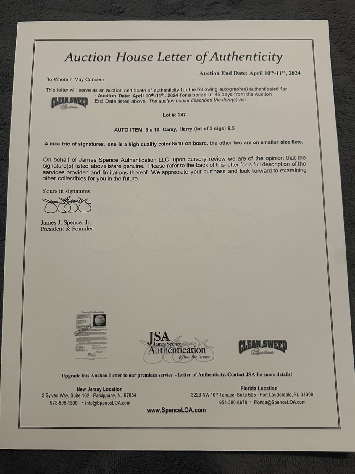 Harry Caray Holy Cow Signed First Day Cover Envelope Chicago Cubs HOF JSA LOA - image 3