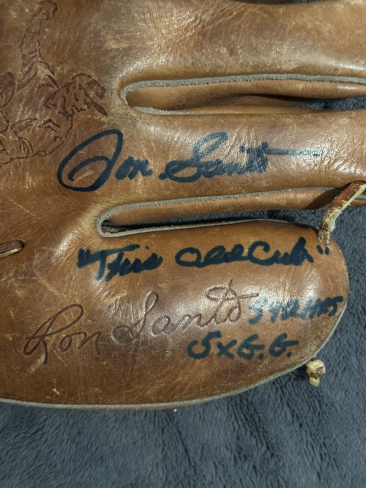 Ron Santo Signed Game Model Glove Wilson 1960s Chicago Cubs JSA LOA HOF 5x GG - image 2