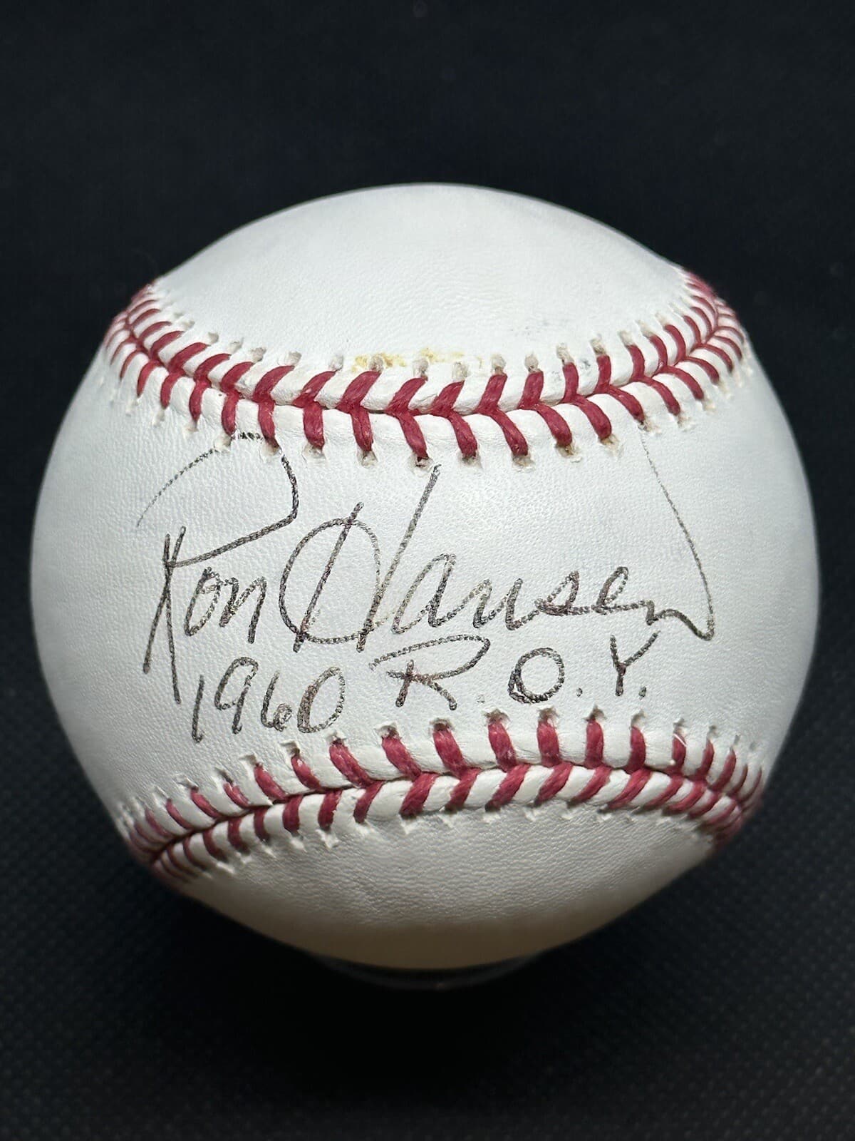 Ron Hansen 1960 ROY Signed Baseball Rookie of the Year Baltimore Orioles