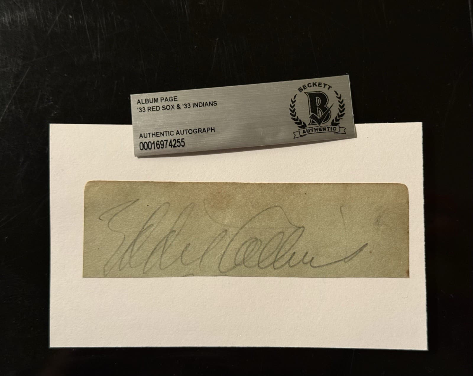 Eddie Collins Signed Index Card 3x5 Cut Auto A's HOF Chicago White Sox BAS COA - image 2