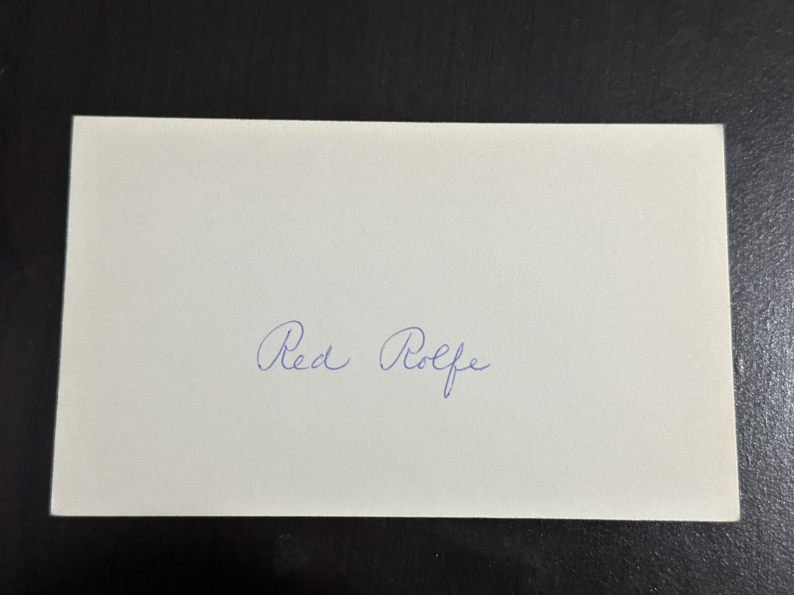 Red Rolfe Signed Index Card 3x5 New York Yankees Detroit Tigers