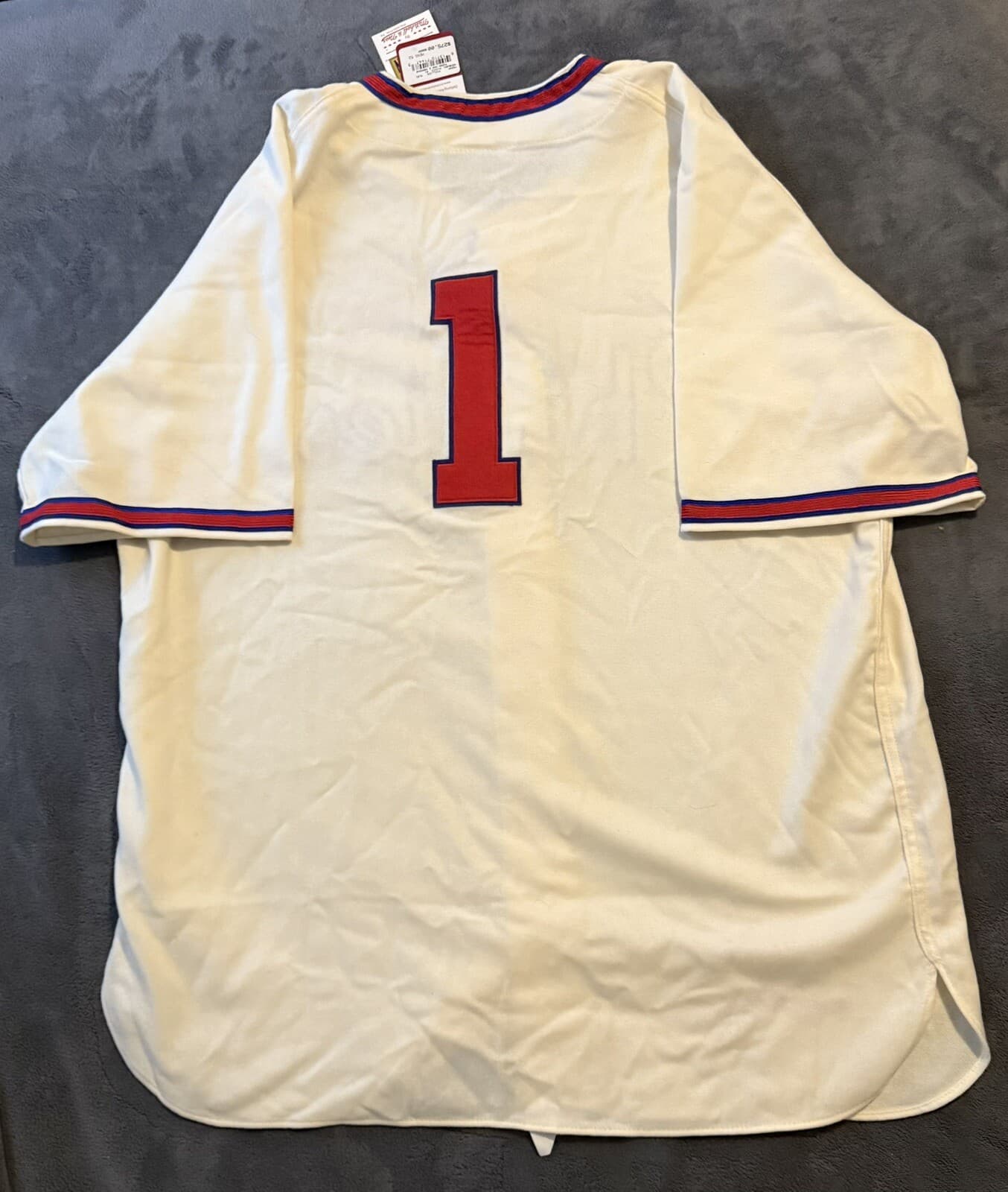 1948 Richie Ashburn Authentic Mitchell & Ness Phillies Jersey Size 52 - image 3