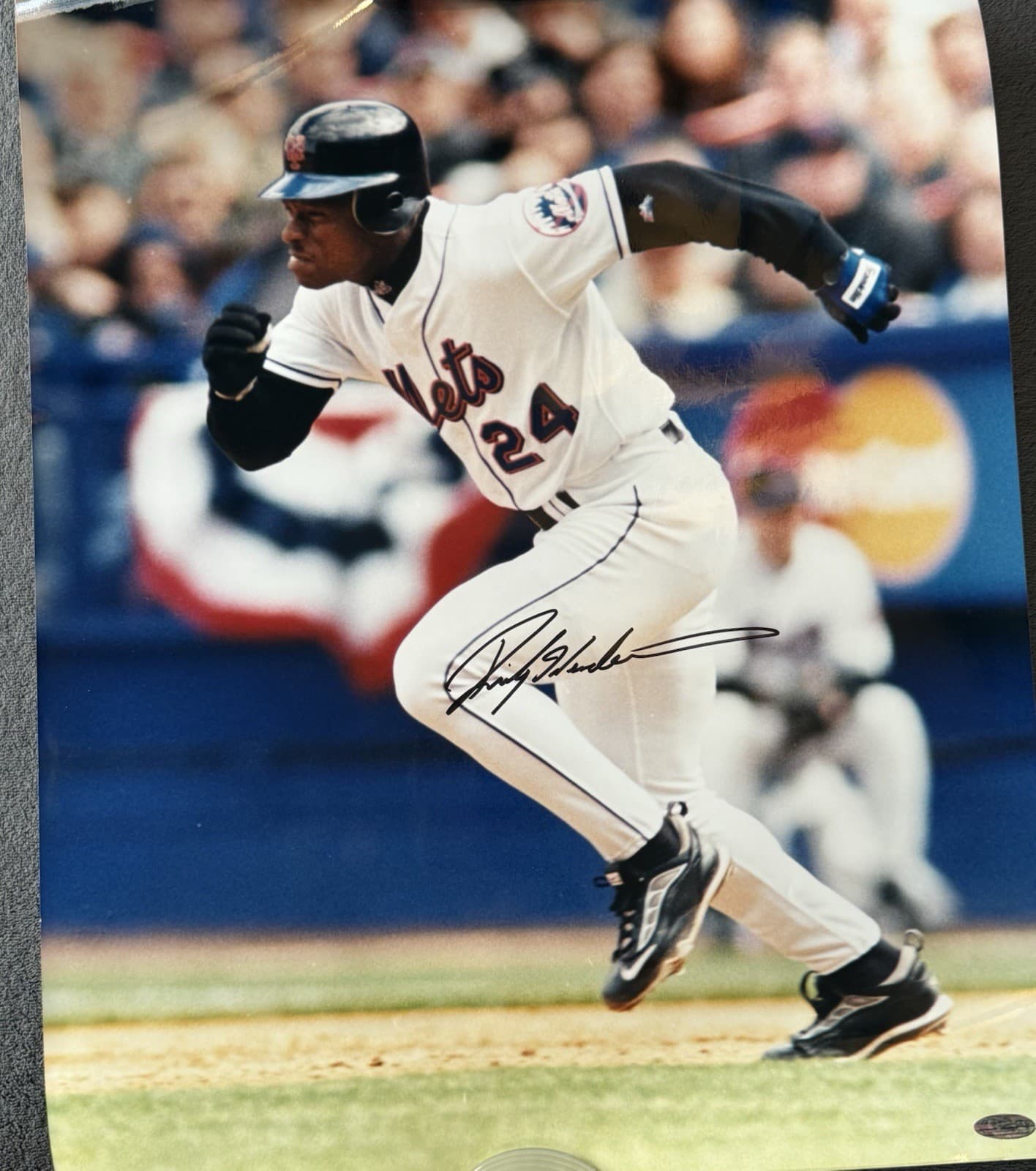 Rickey Henderson Signed 16x20 Photo New York Mets Oakland A's HOF Steiner COA