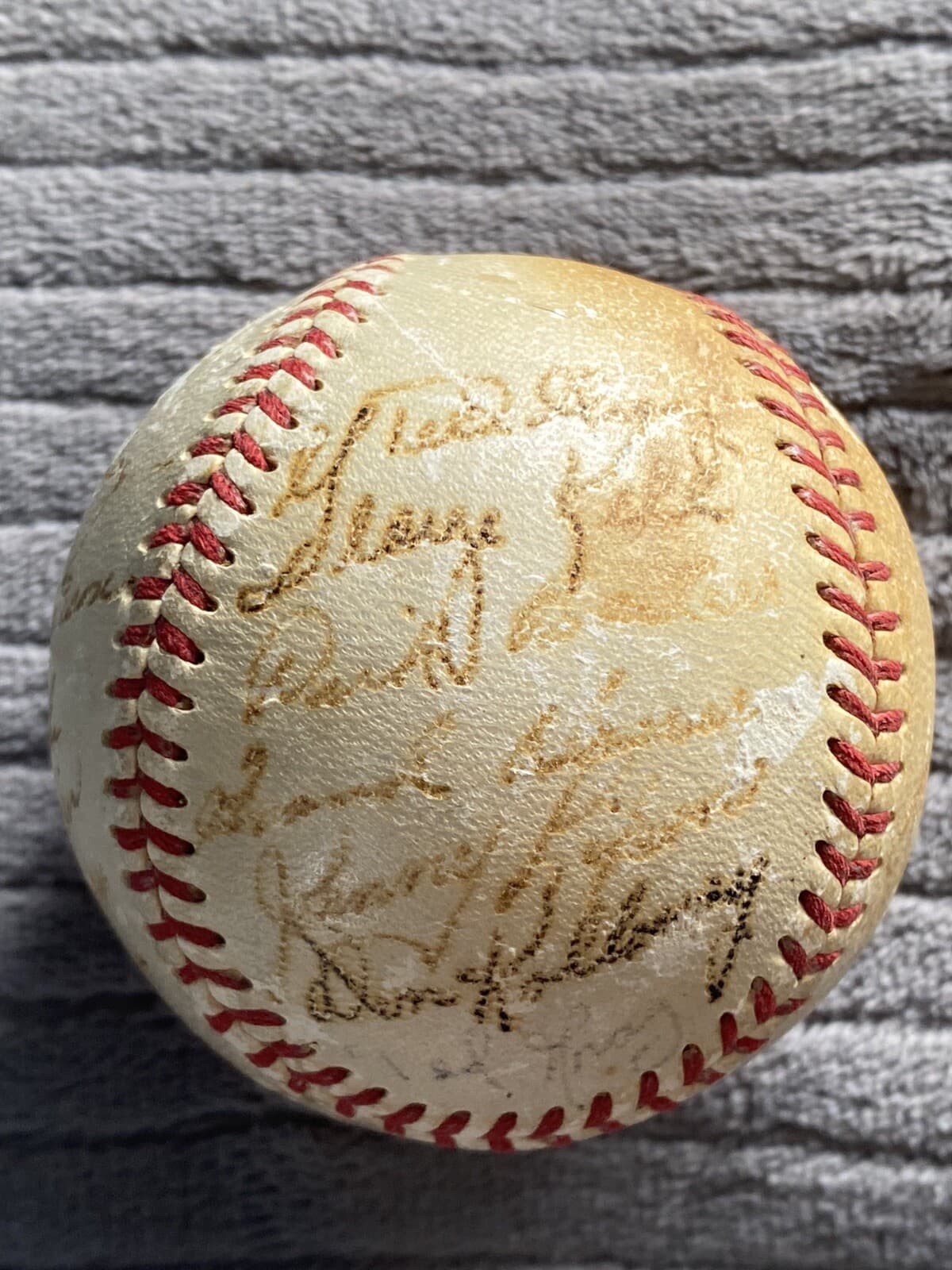 1952 Detroit Tigers Team Signed Baseball Ted Lyons Ferrell Kell Fred Hutchinson - image 4