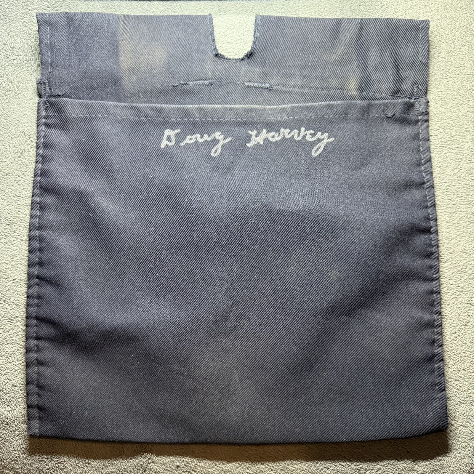 Doug Harvey Signed Game Used Ball Bag Doug Harvey Personal Collection COA Umpire