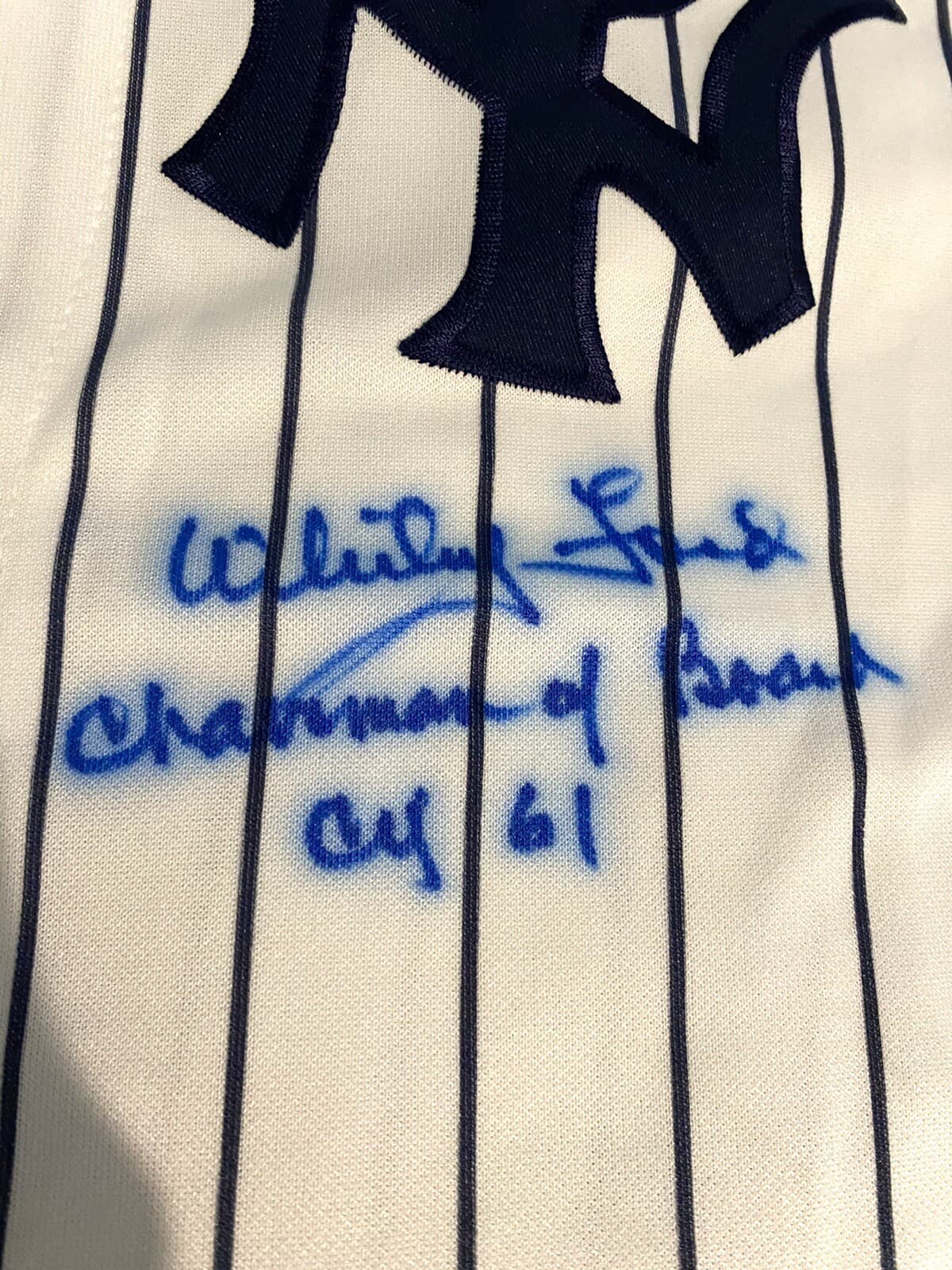 Whitey Ford Signed Jersey Chairman Of The Board CY 61 Yankees Steiner COA - image 2