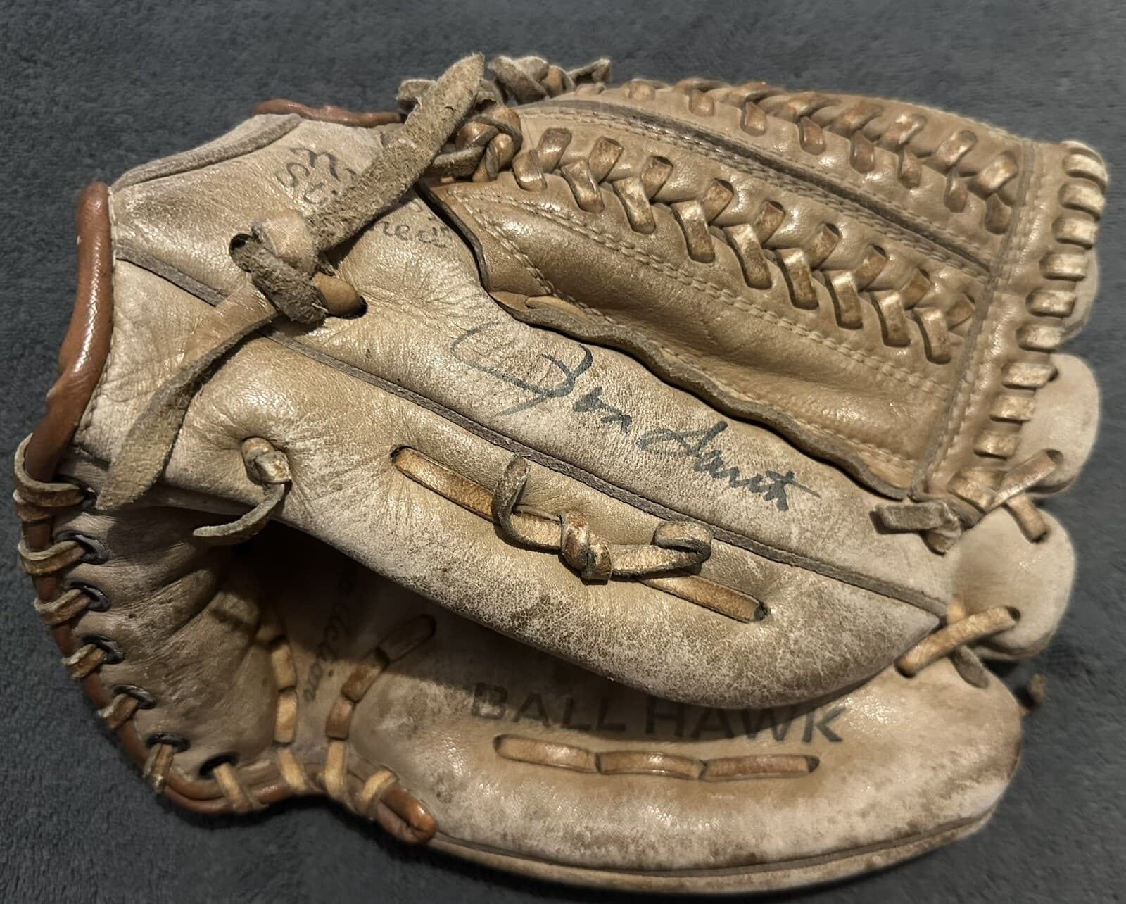 Ron Santo Signed Game Model Glove Wilson 1960s Chicago Cubs JSA LOA HOF Fielding