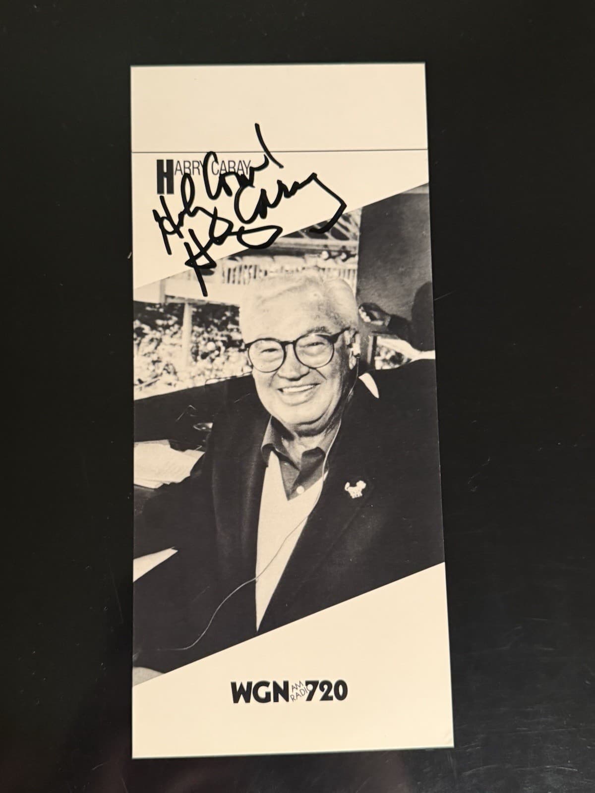 Harry Caray Holy Cow Signed WGN Photo JSA LOA Chicago Cubs Publication Pic HOF