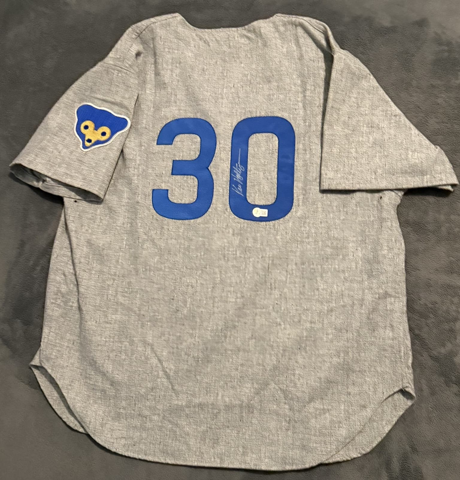 Ken Holtzman Signed Authentic Mitchell Ness Chicago Cubs Jersey Beckett COA - image 2