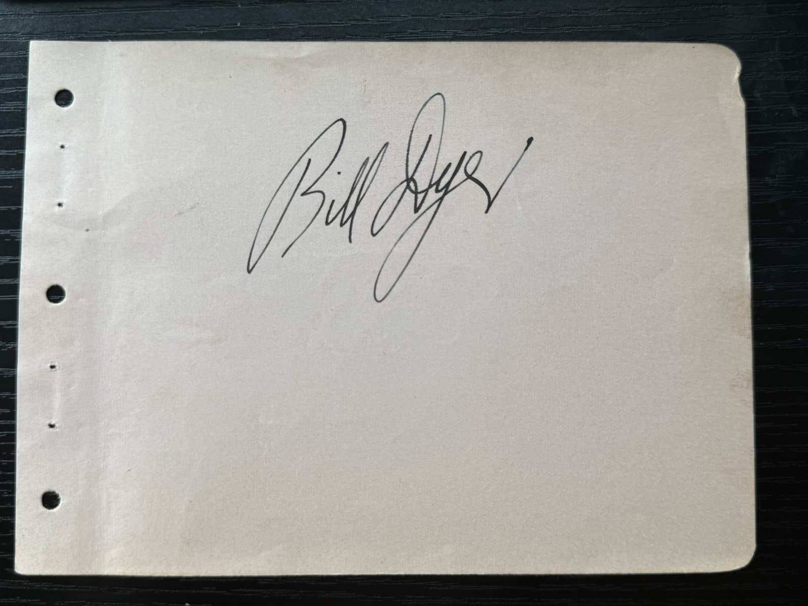 Bill Dyer Signed Album Page Broadcaster Phildelphia Phillies A's Orioles