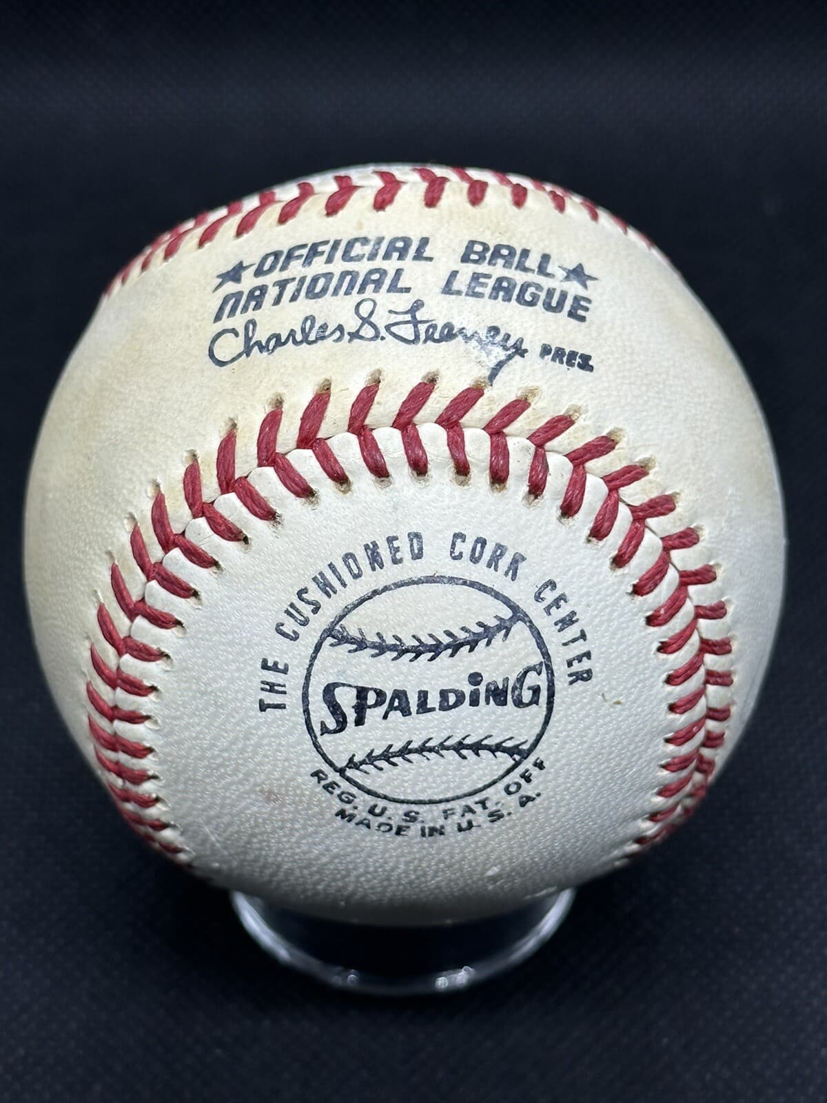 Willie Mays Willie McCovey Vintage Playing Era Signed Baseball ONL Feeney Giants - image 3