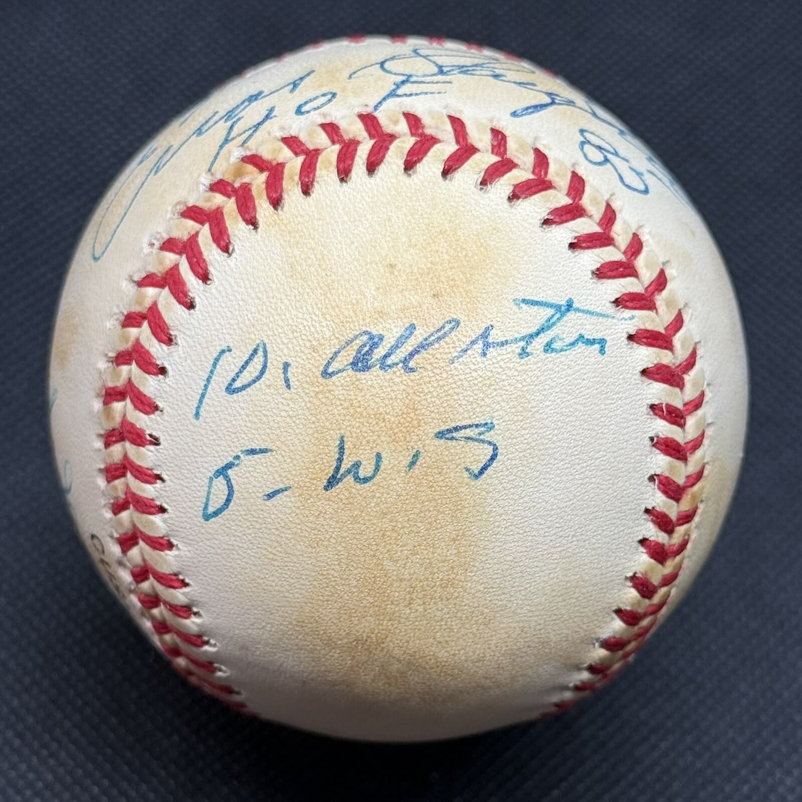 Enos Slaughter 5x Stat Signed Baseball HOF St Louis Cardinals Mad Dash JSA COA - image 2