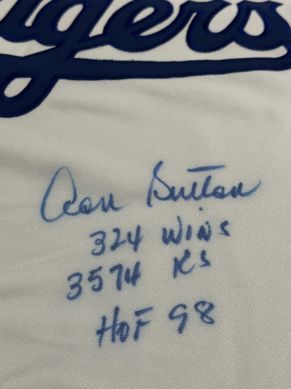 Don Sutton Stat Signed Los Angeles Dodgers Jersey Majestic MLB Auth Tristar COA - image 2