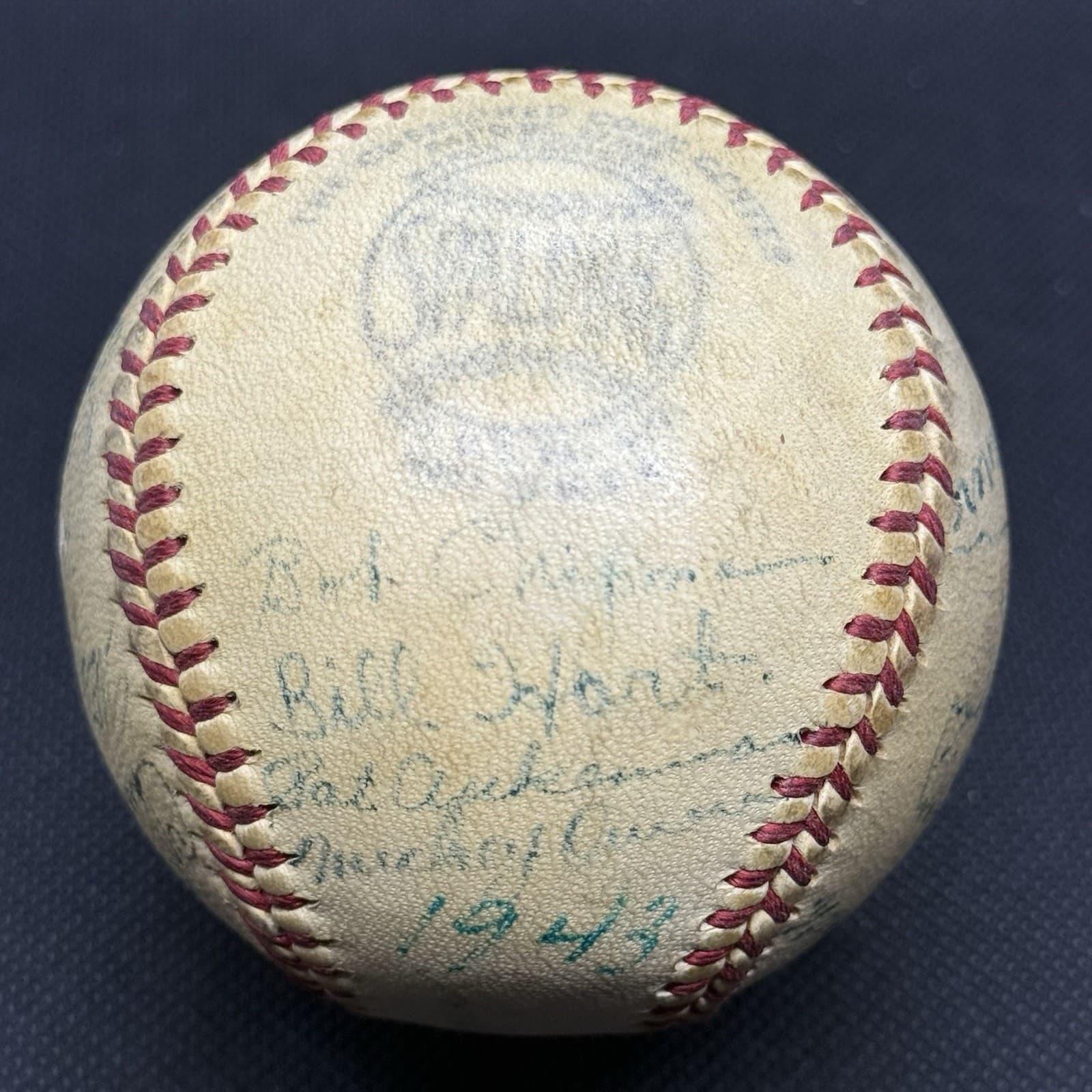 Paul Waner 1943 Brooklyn Dodgers Team Signed Baseball JSA LOA Pittsburgh Pirates - image 5