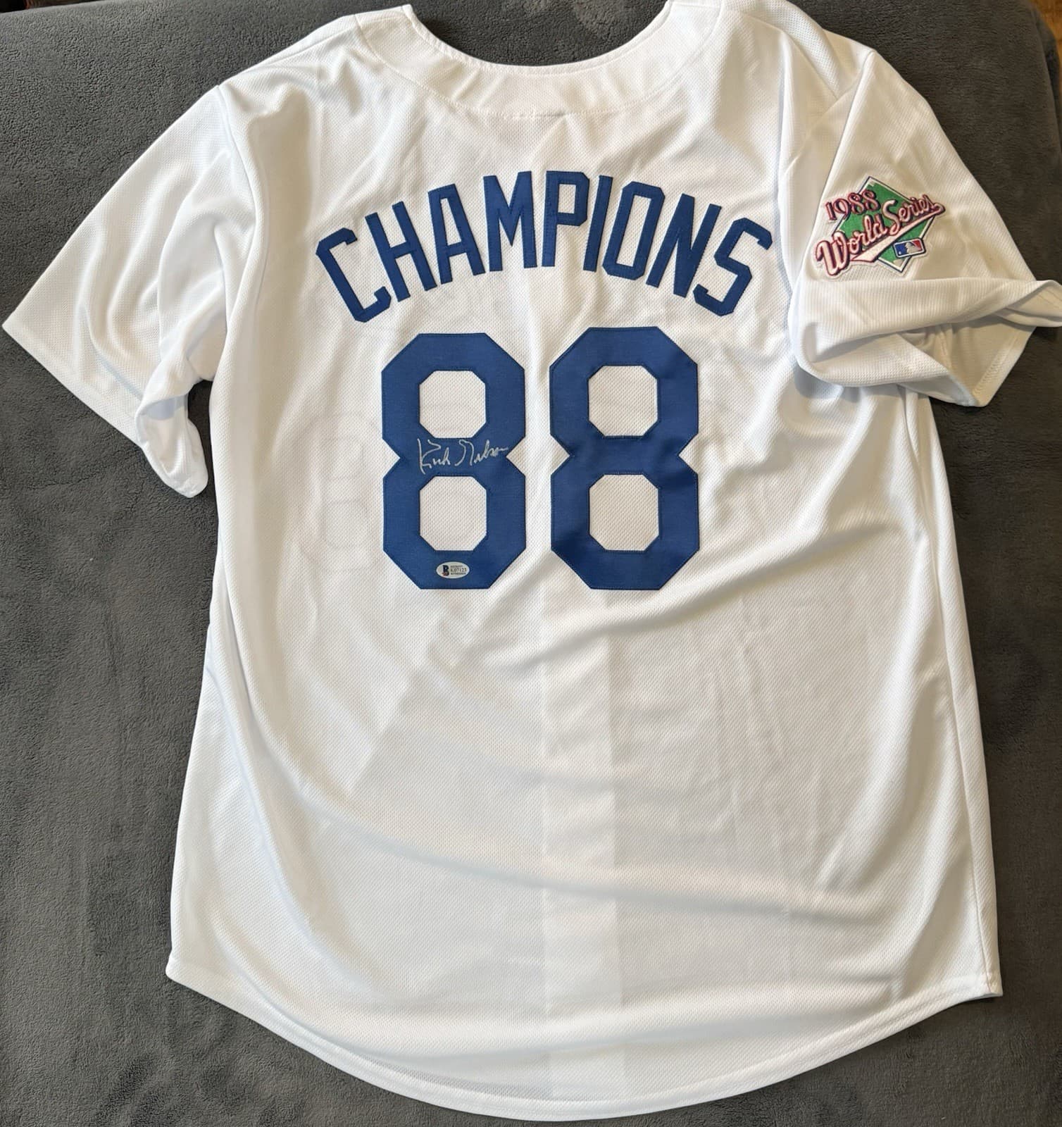 Kirk Gibson Signed Los Angeles Dodgers Jersey BAS COA 1988 World Series Champs