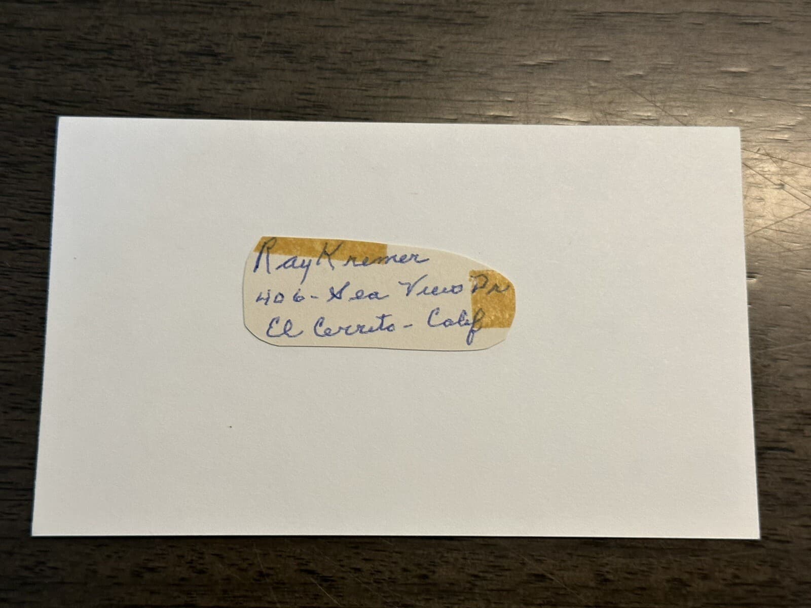 Ray Kremer Signed Index Card Cut 3x5 20 Game Winner Pittsburgh Pirates RARE!