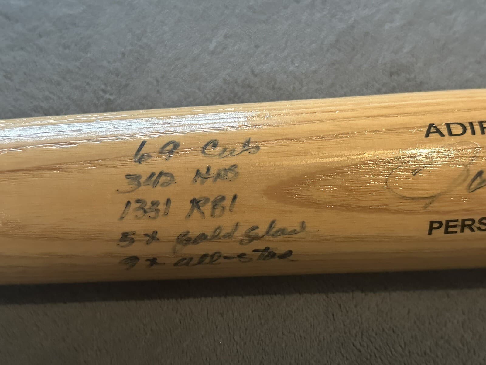 Ron Santo Signed 7x Stat Bat Signed Bat Full Sized JSA LOA Sids Graphs COA Cubs - image 4