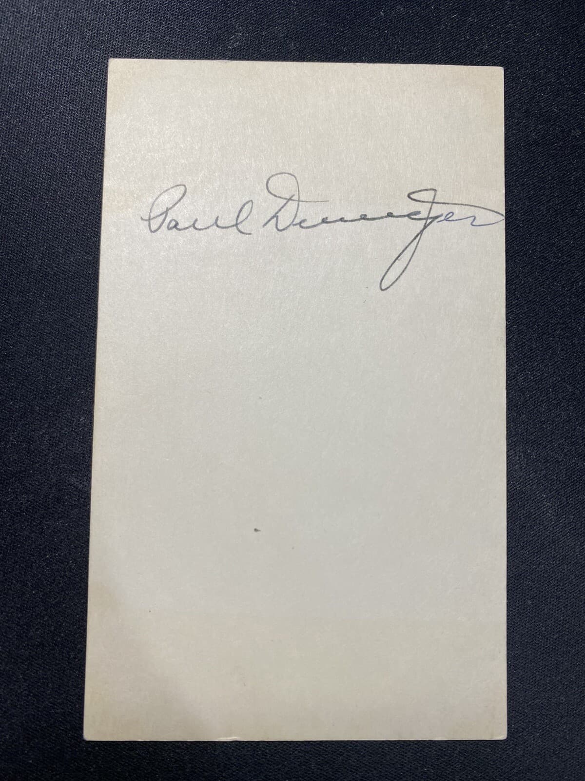 Paul Derringer Signed Index Card JSA LOA Cincinnati Reds RARE HOF?