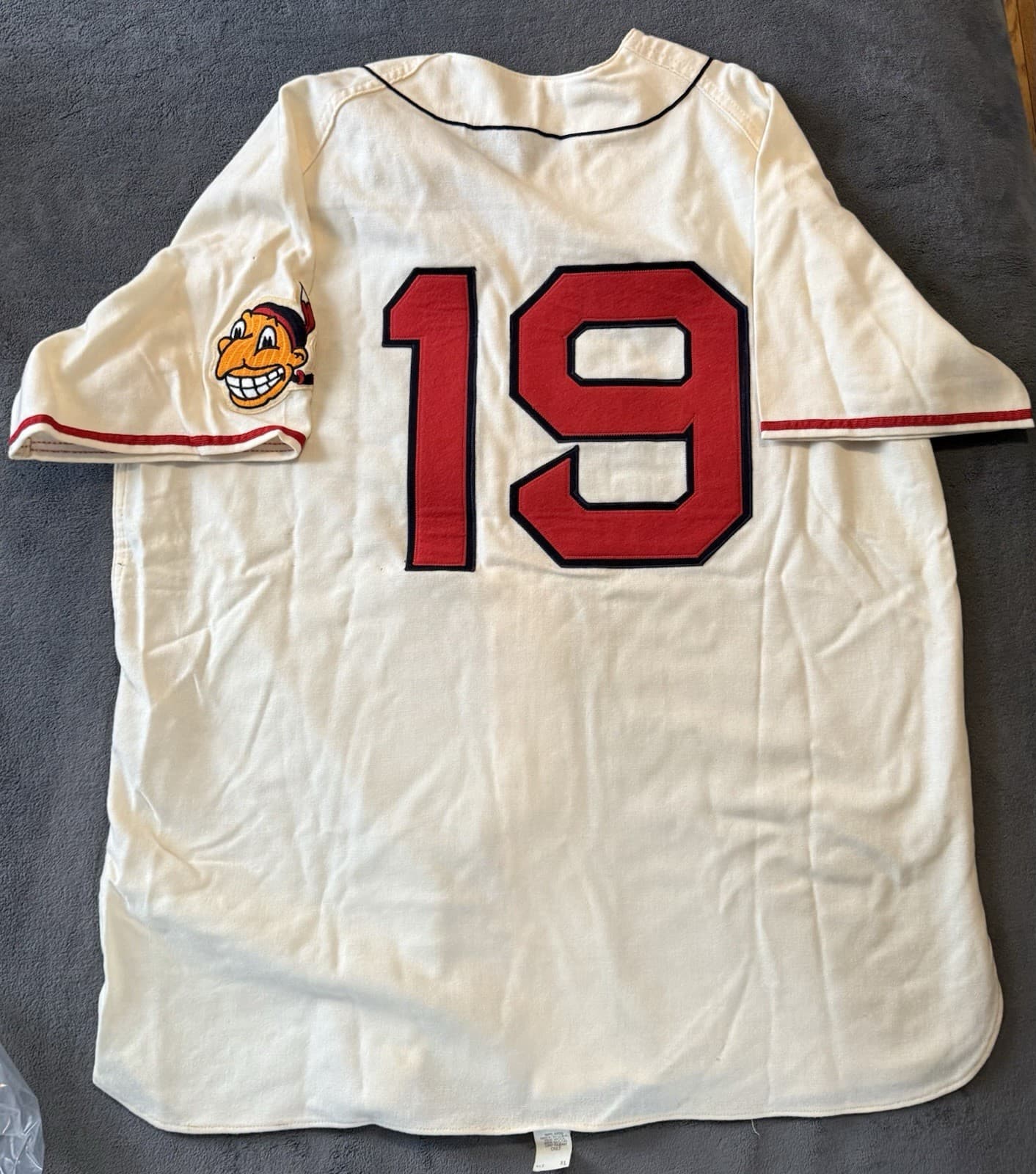 Bob Feller Signed Authentic Cleveland Indians Mitchell Ness Jersey HOF - image 6