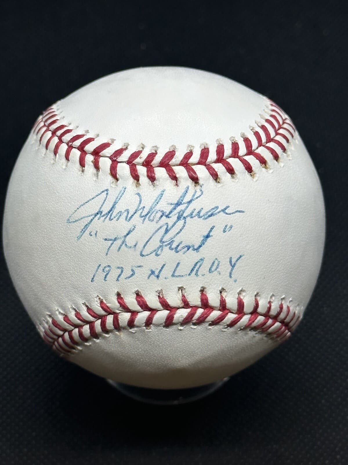 John The Count Montefusco 1975 NL ROY Signed Baseball Rookie of the Year Giants