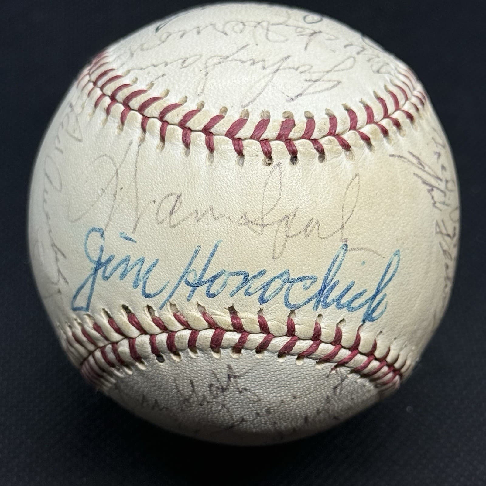 Roger Maris HOFers/Stars Signed Baseball JSA LOA 9x HOFers Banks HOF Yankees - image 3