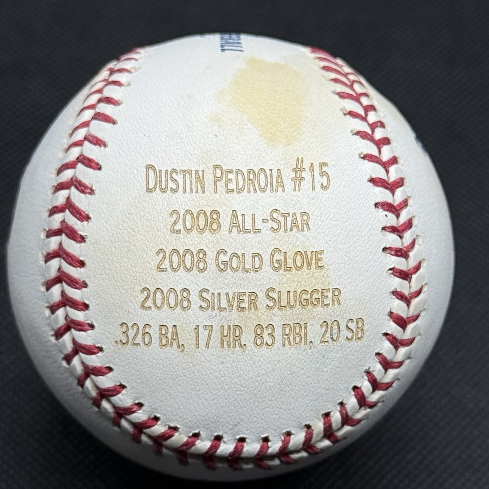 Dustin Pedroia 08 AL MVP Signed Baseball MLB Authentication COA Boston Red Sox - image 2