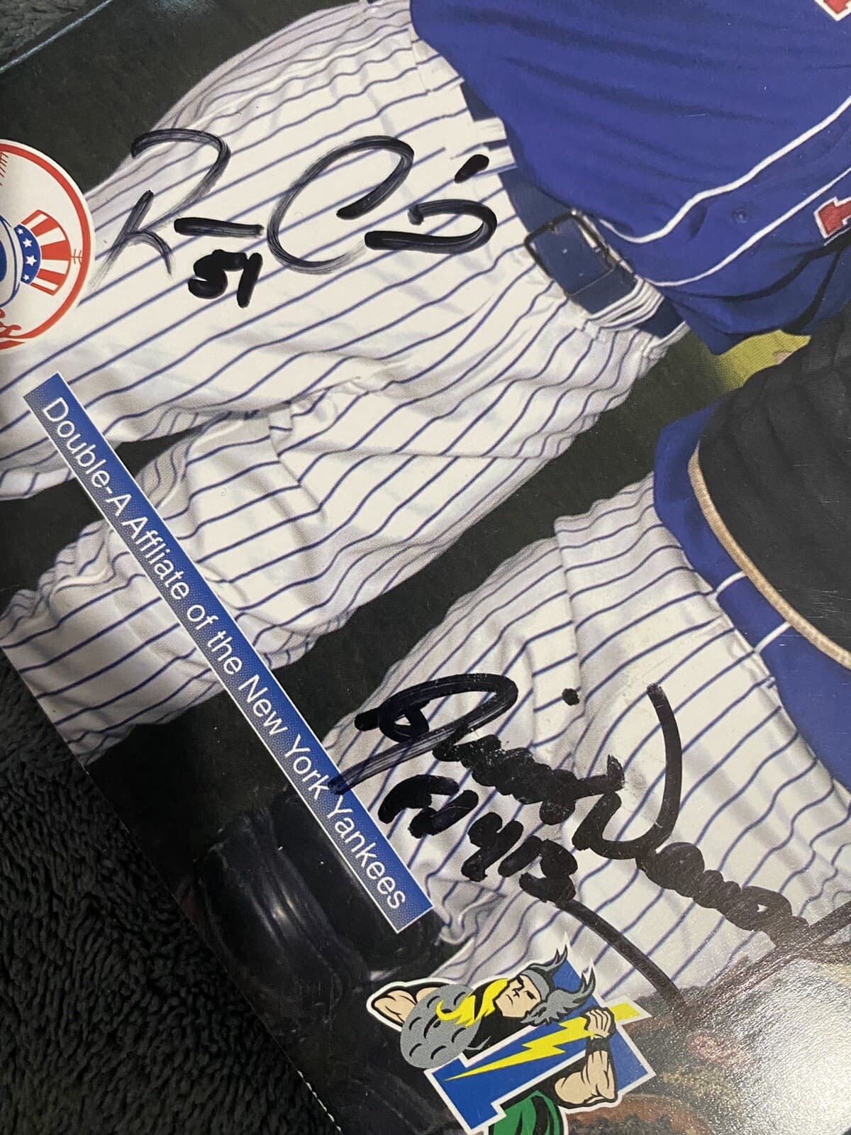 Robinson Cano Dioner Navarro Pre Rookie Signed Trenton Thunder Program New York  - image 2