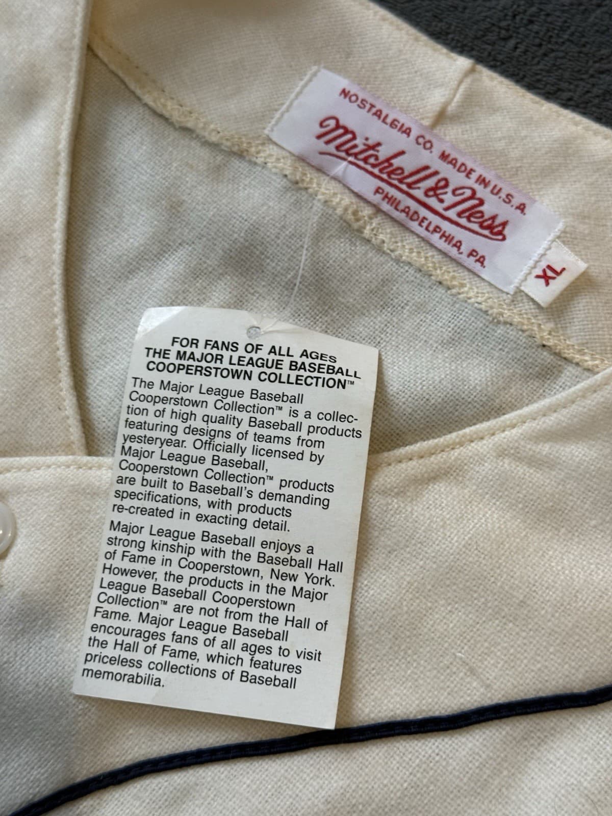 Bob Feller Signed Authentic Cleveland Indians Mitchell Ness Jersey HOF - image 3